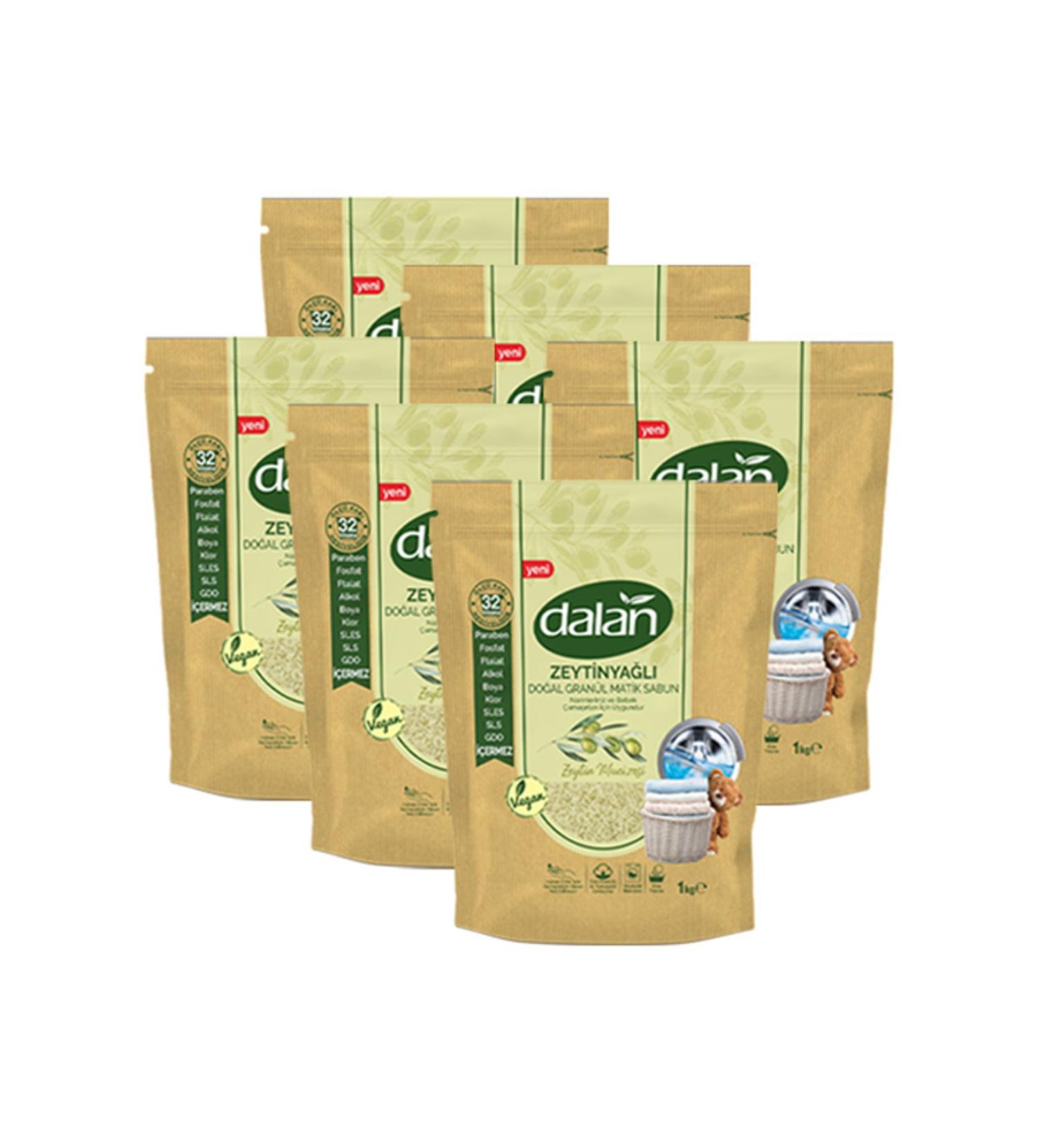 Dalan Granular Soap with Natural Olive Oil 1000 gr X 6 Pieces