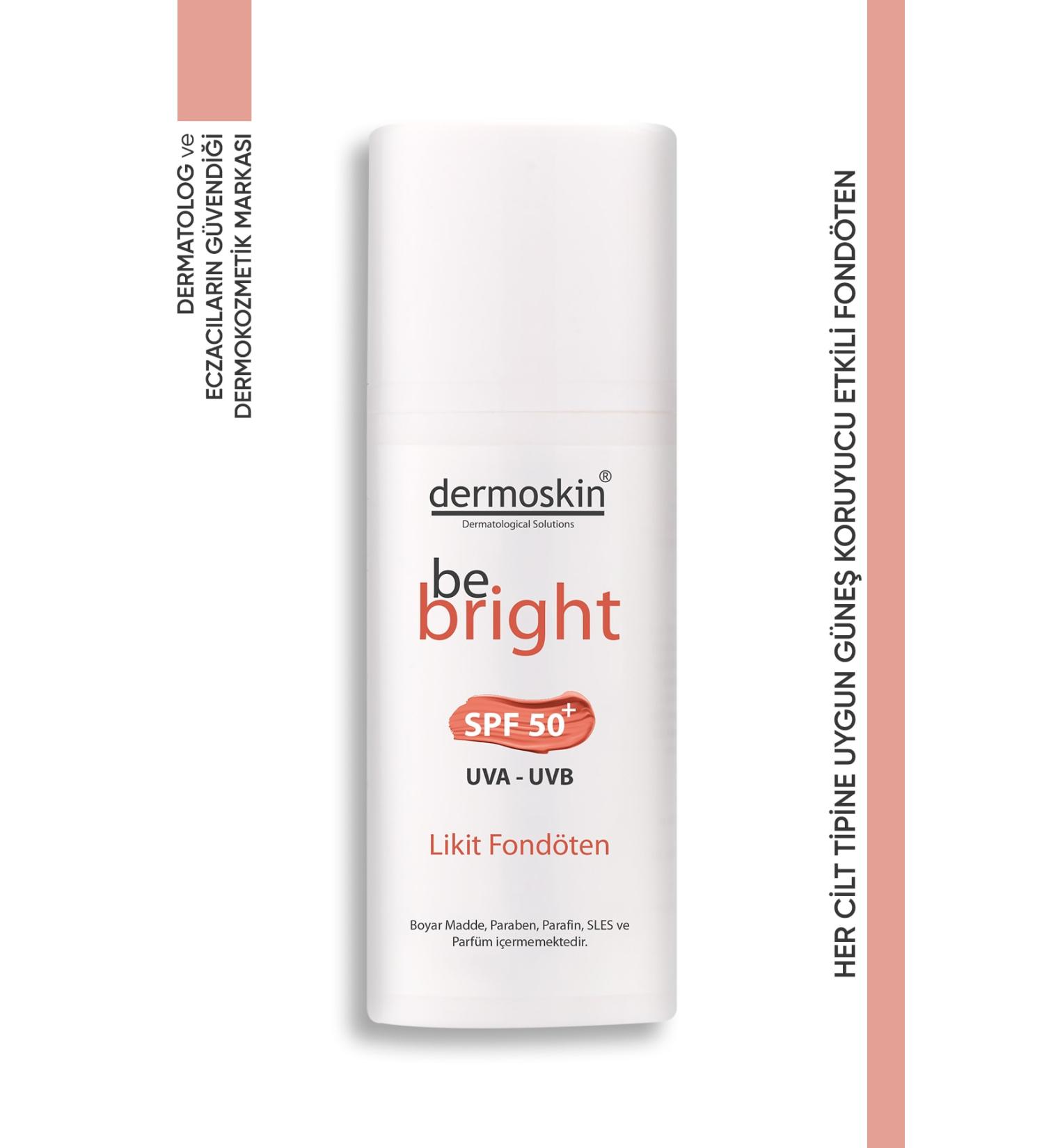 Dermoskin Be Bright SPF50+ Liquid Foundation Medium 33 ml 8697796000844 - Buy Online on GoSupps.com