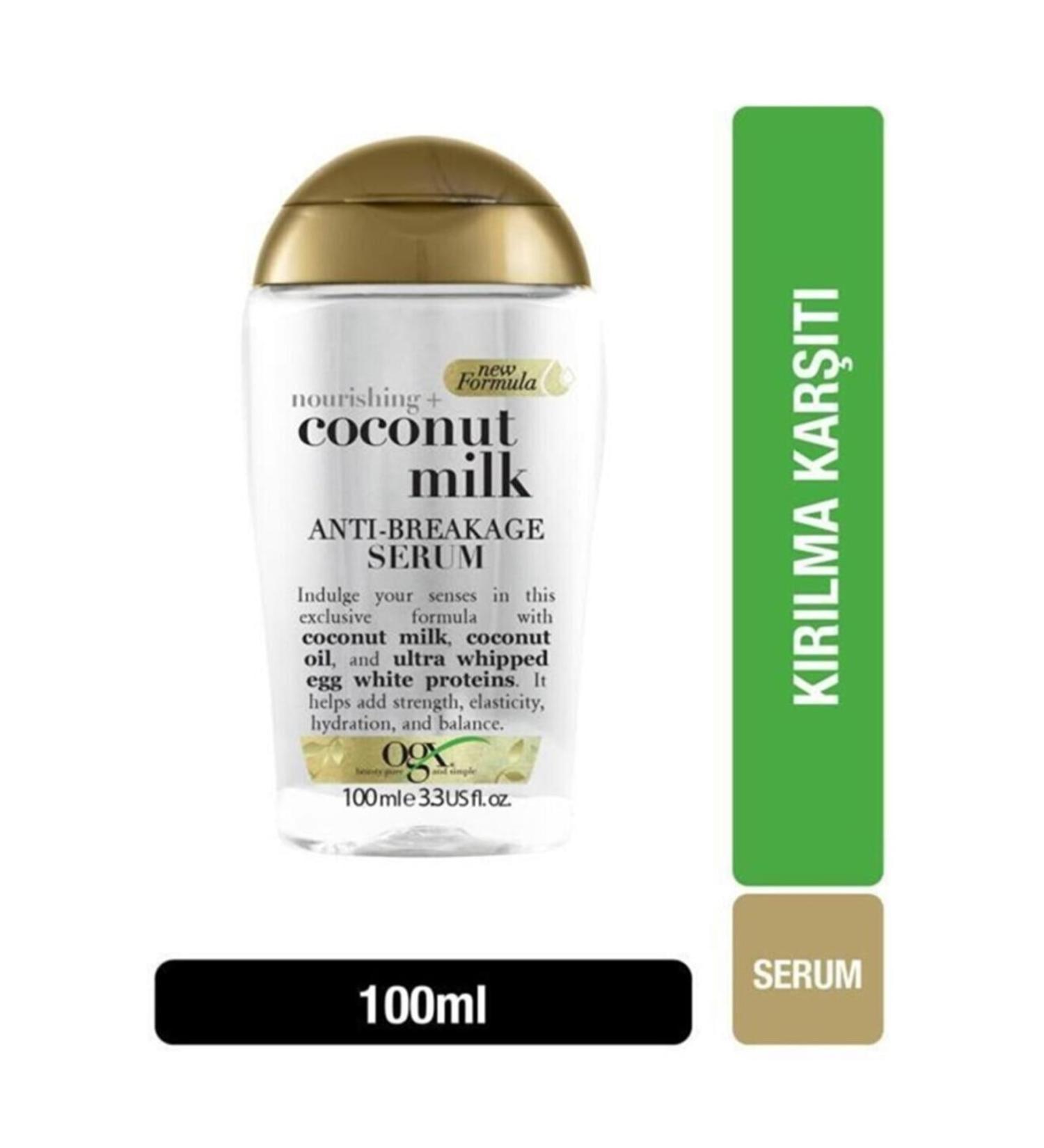 OGX Coconut Milk Anti-Breakage Serum 100ml - Buy Online on GoSupps.com