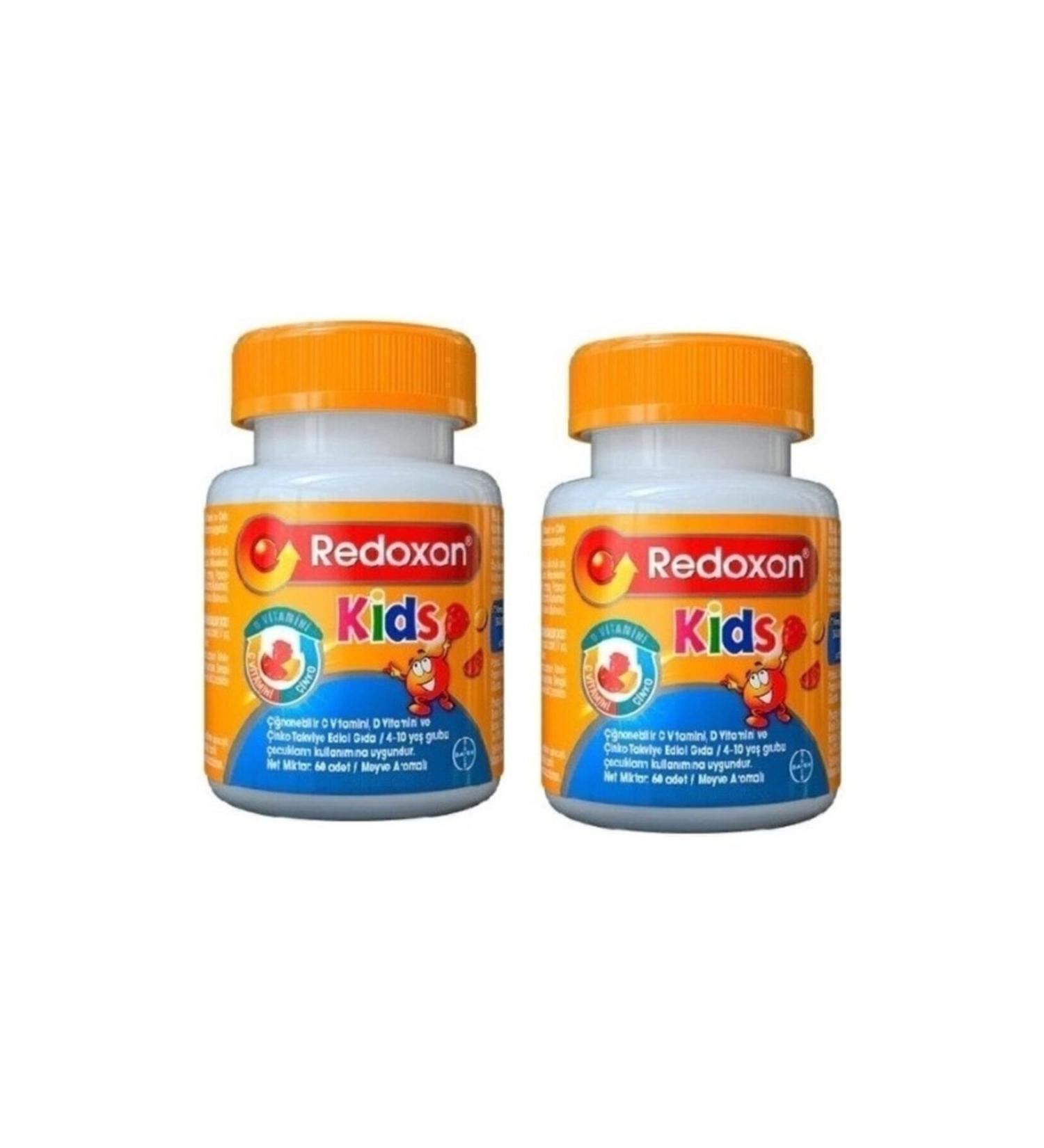 Redoxon Kids 60 Tablets 2 Boxes Chewable Gummy I Vitamin C Vitamin D and Zinc for Children