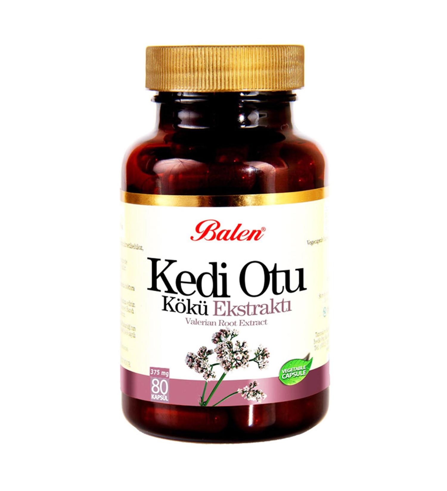 Balen Valerian Root Extract 80 Capsules 375 mg Valerian Root
