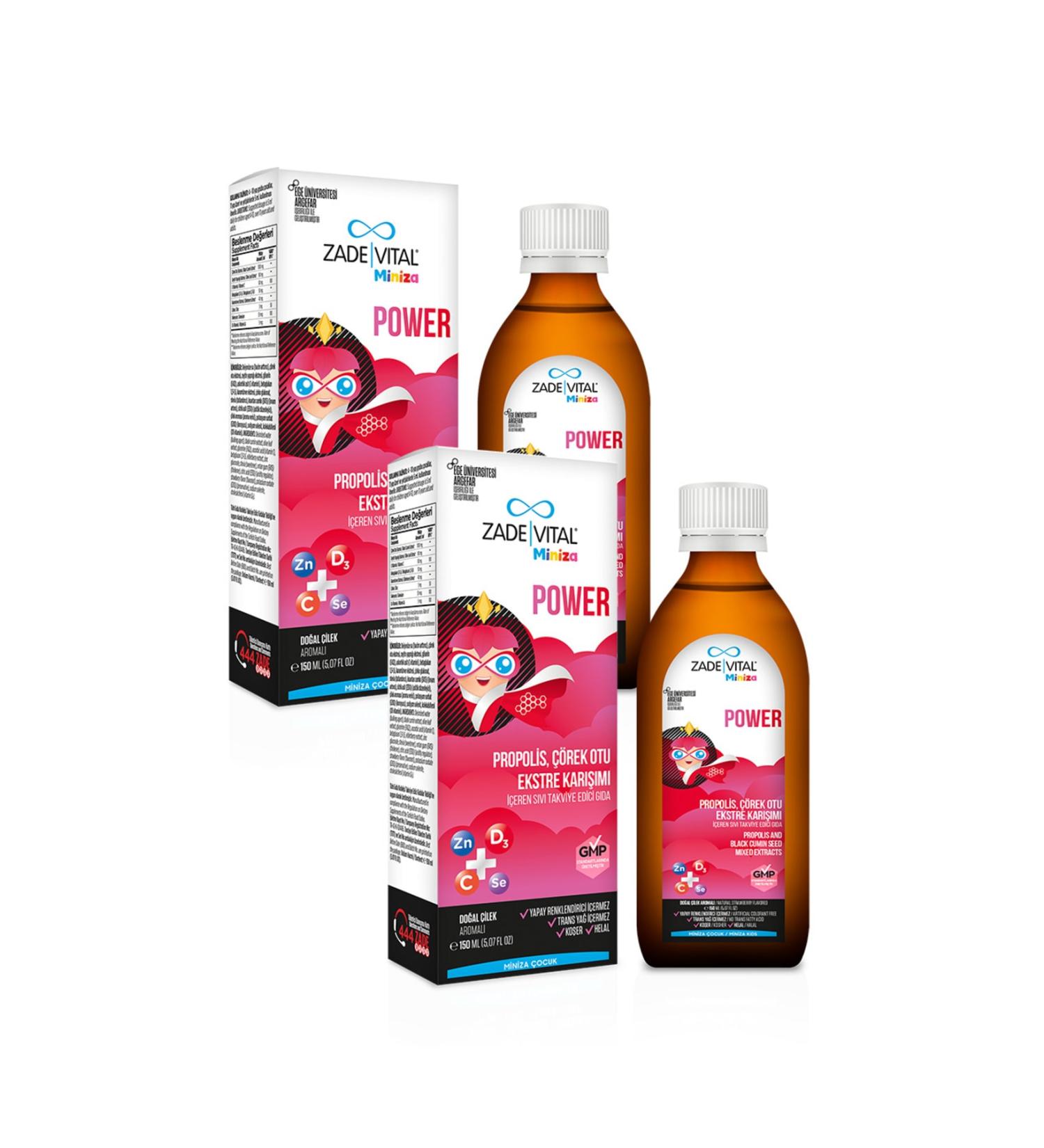 Zade Vital Miniza Child Power Propolis Black Cumin (2 Boxes) 300ml - Buy Online on GoSupps.com