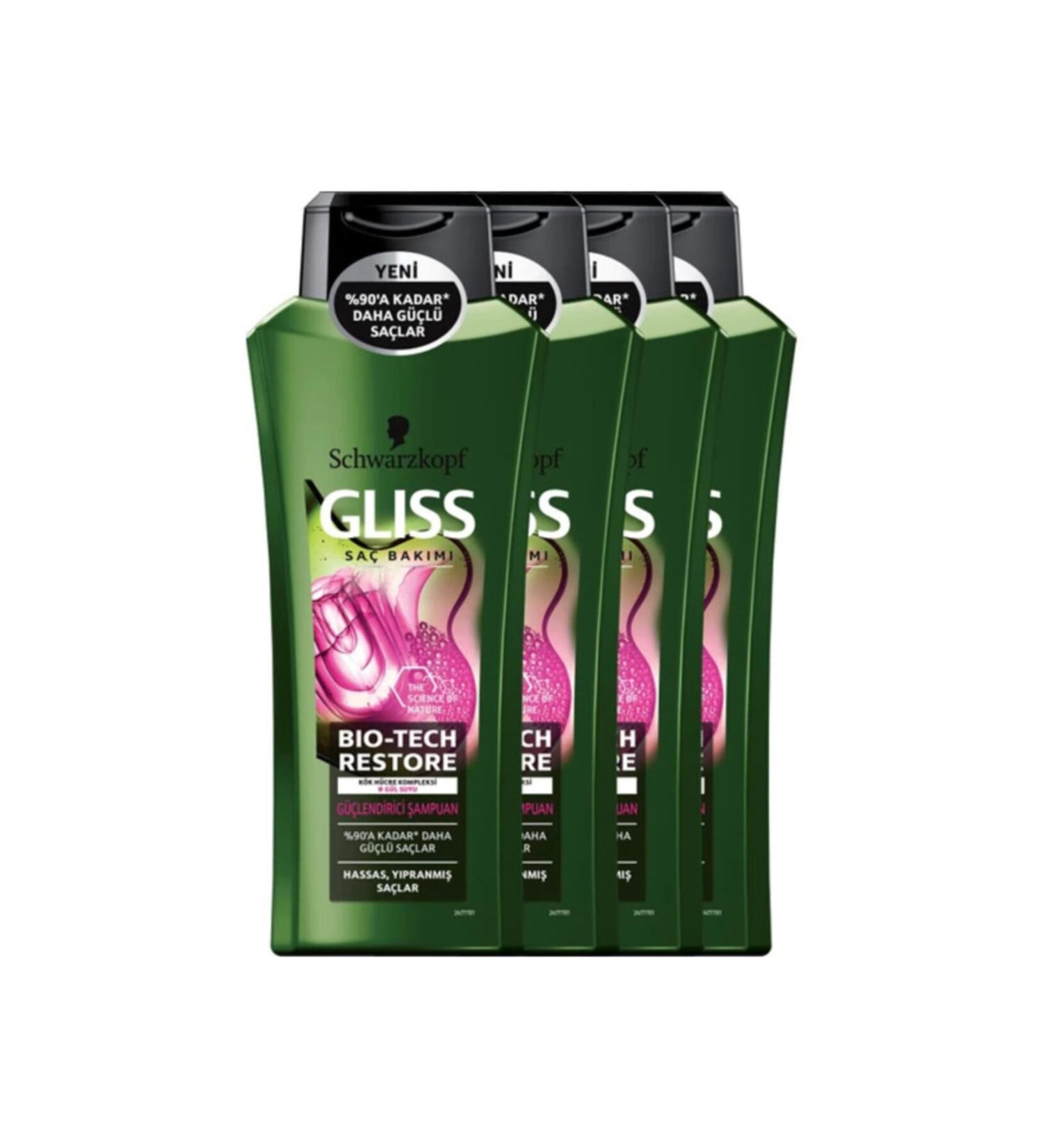 Gliss Bio-Tech Strengthening Shampoo 525 ml x 3