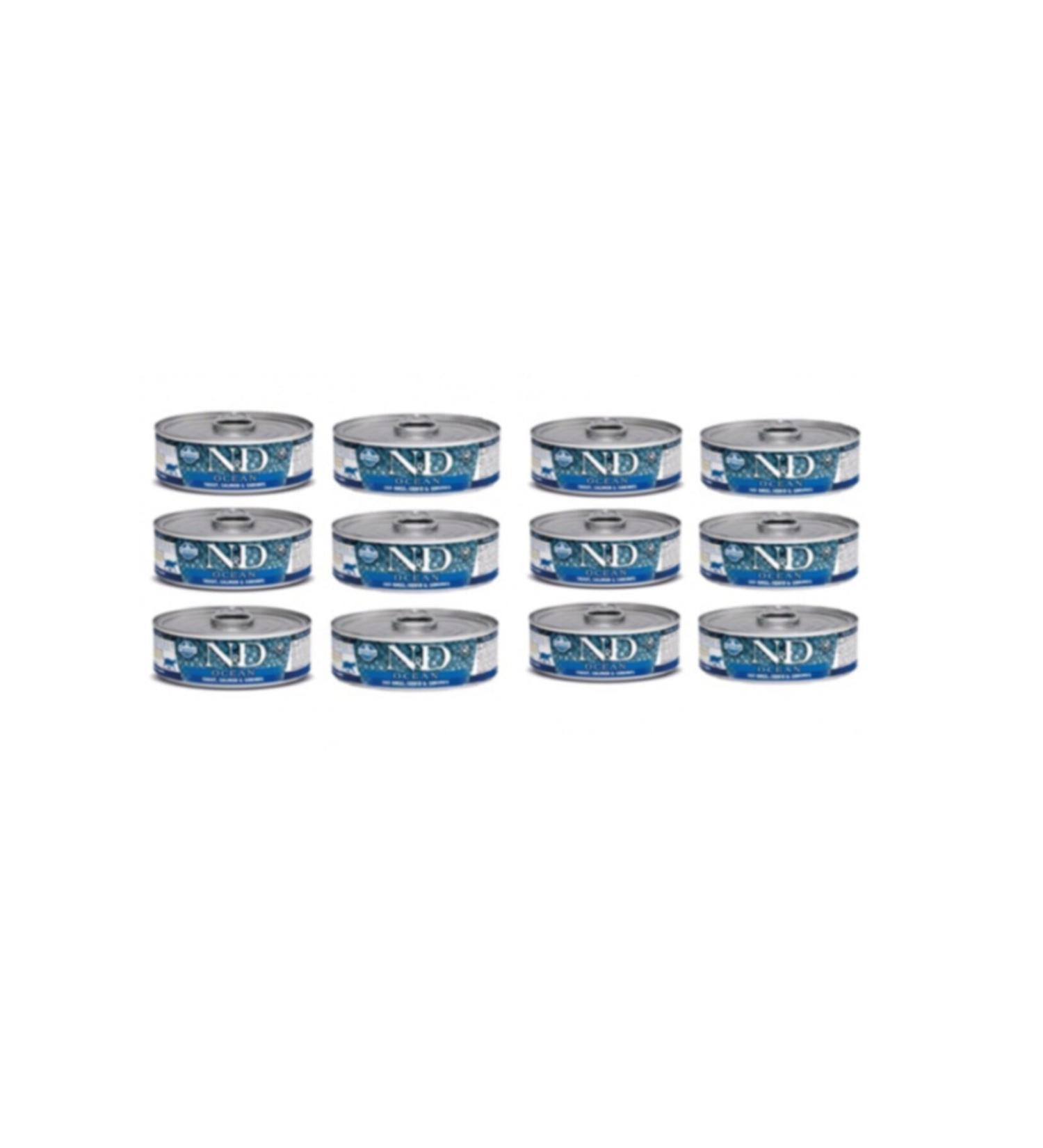N & D Tuna Fish & Salmon Kitten Wet Food 80gr 12pcs