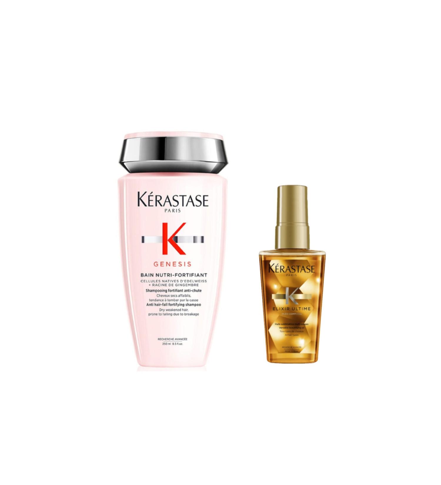Kerastase Genesis Bain Hydra-fortifiant Shampoo 250 Ml + Elixir Care Oil 50 Ml
