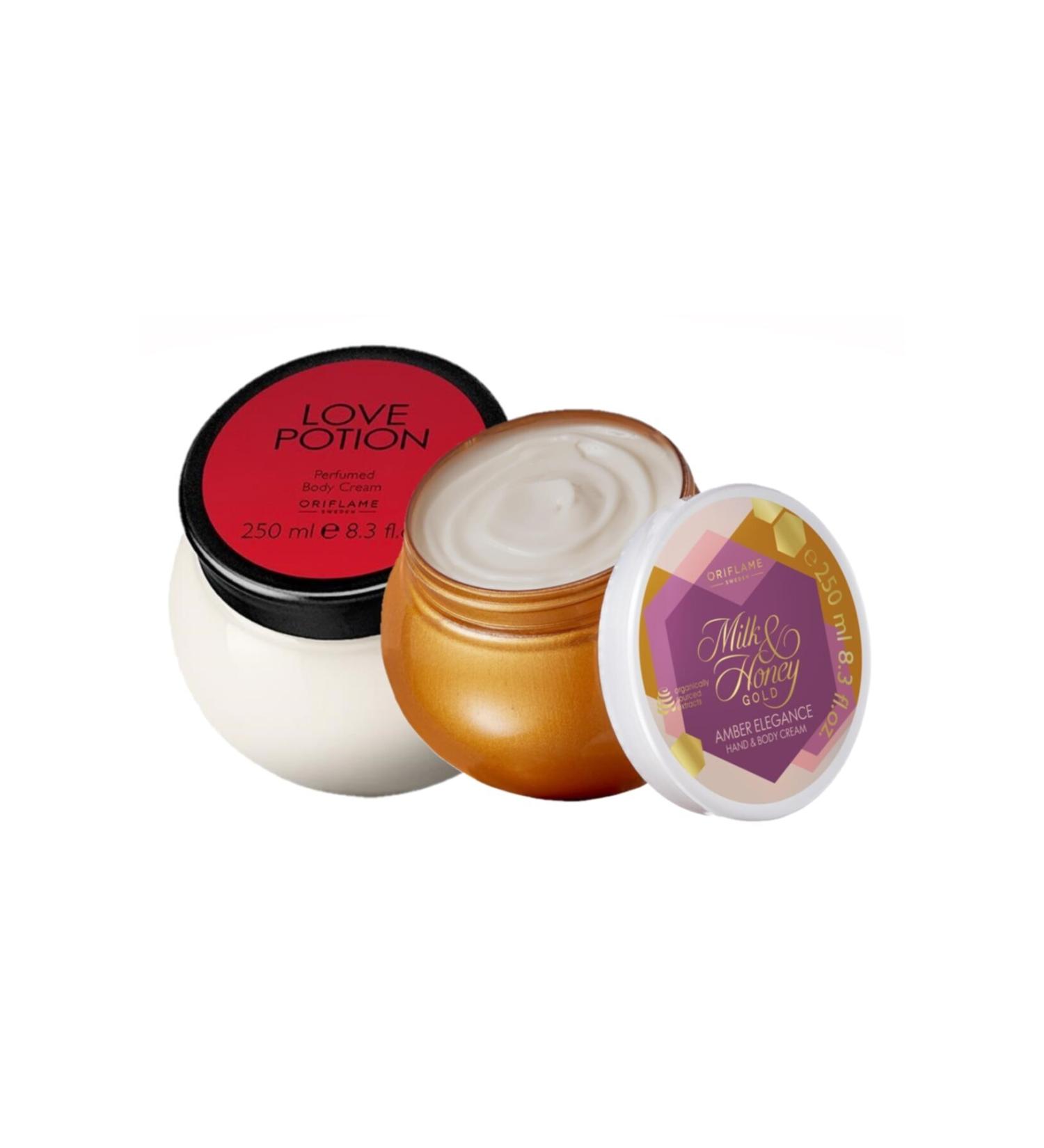 Oriflame Love Potion Body Cream- Milk & Honey Gold Amber Elegance Body Cream