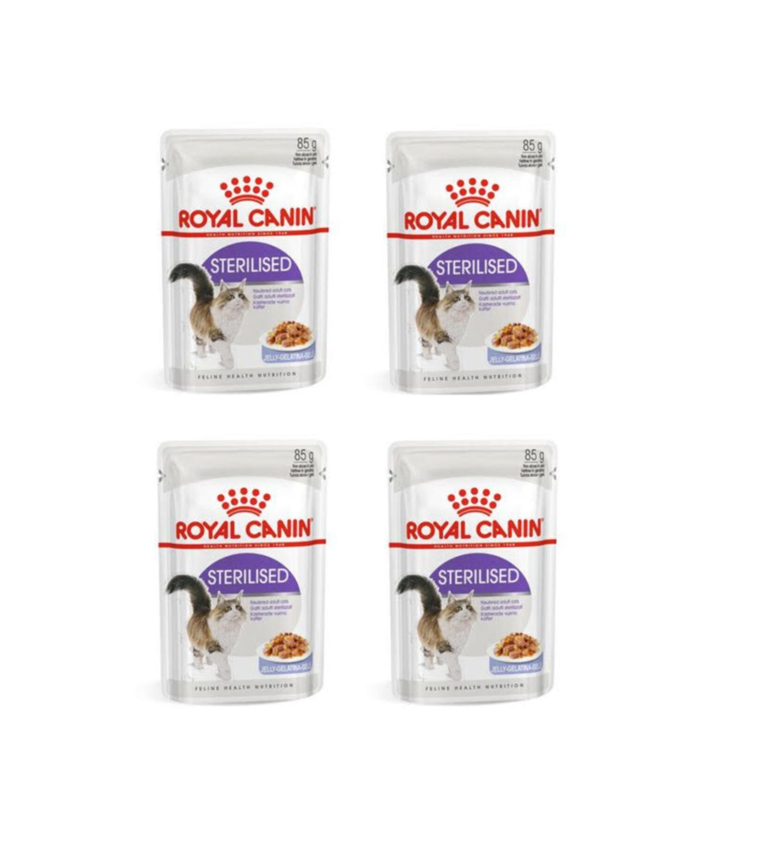 Royal Canin Sterilized Jelly Neutered Cat Gel Wet Food 85 Gr 4 Pieces