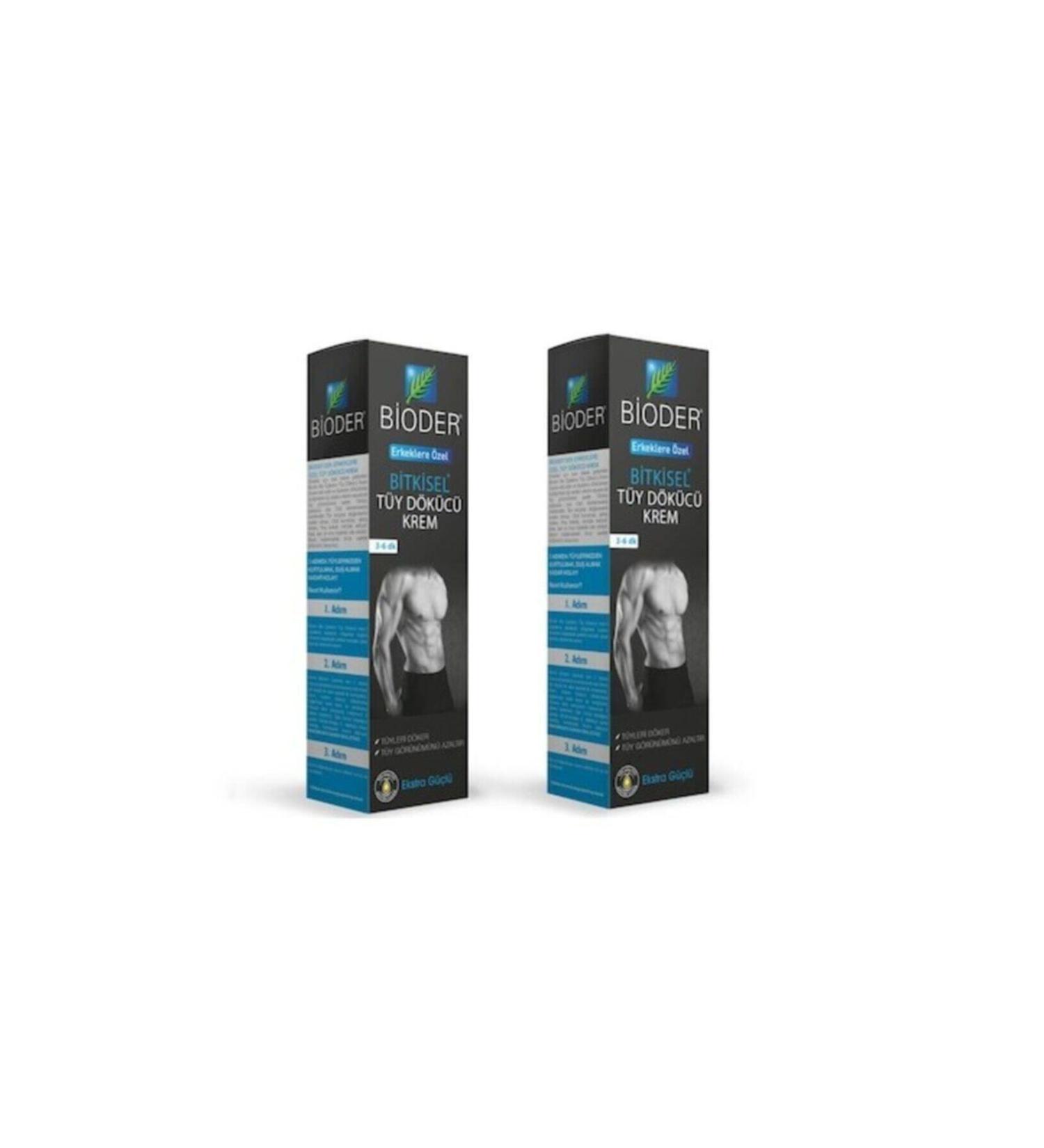 Bioder Herbal Hair Removal Cream for Men 100 ml x2 Pieces