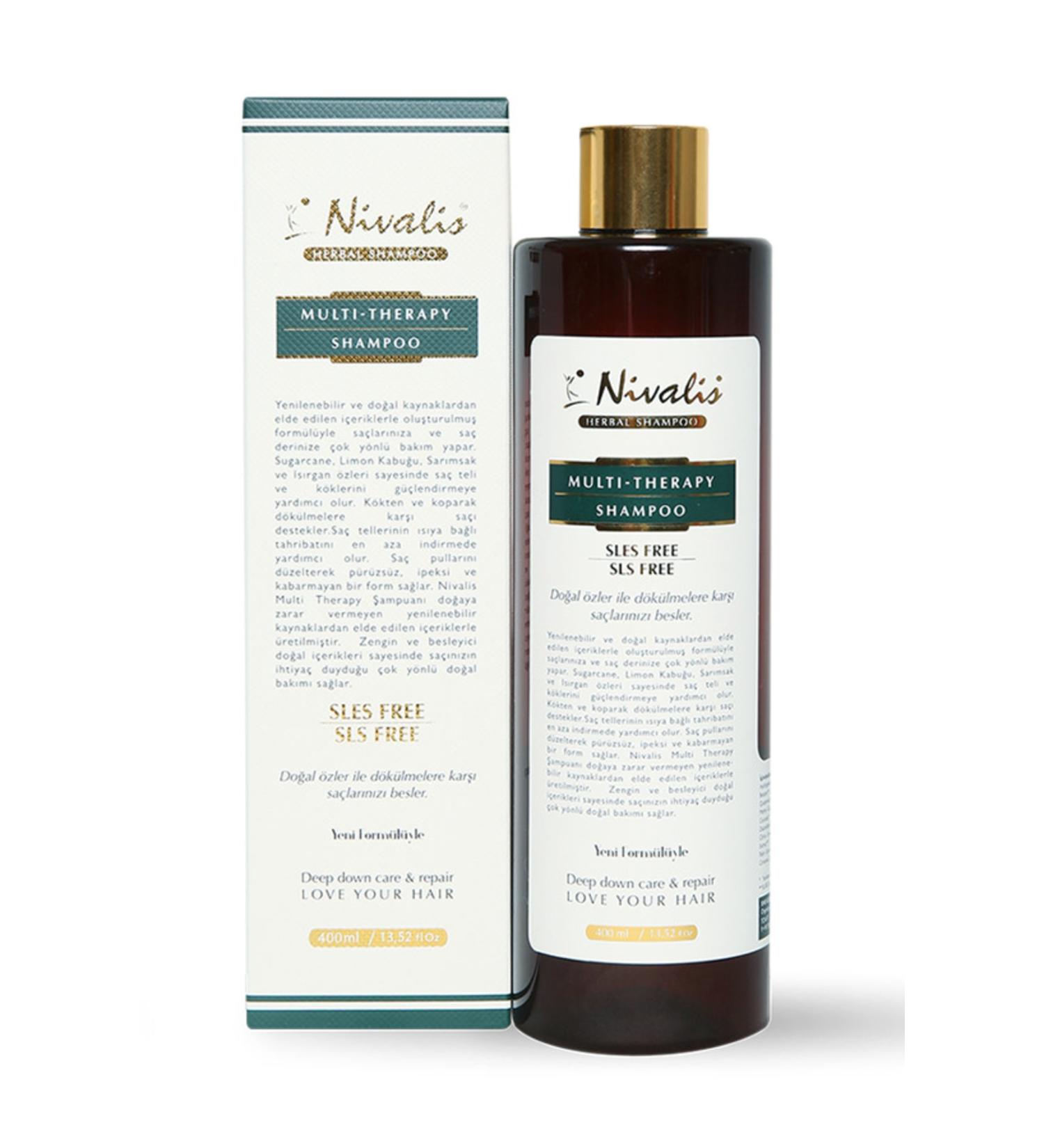 Nivalis Multi-therapy Shampoo / Anti-Loss / Hair Growth Support / Sles -sls Free 400 ml