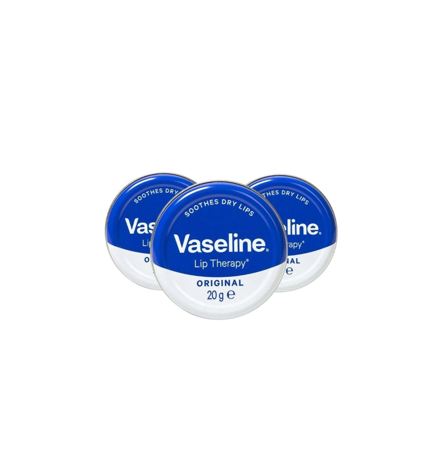 Vaseline 3 Pieces Lip Therapy Aloe Vera Softening / Moisturizing Lip Balm 20 Gr X3