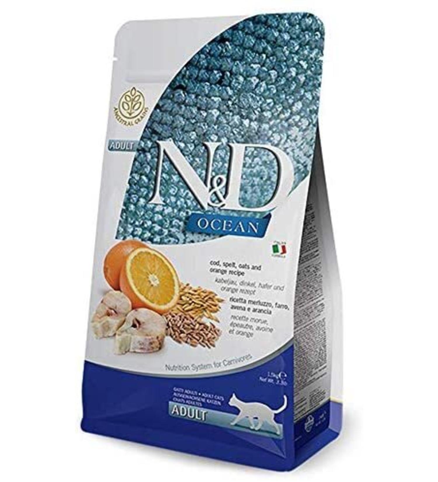 N & D Nd Ocean Low Grain Cod Orange Cat Food 1.5 Kg