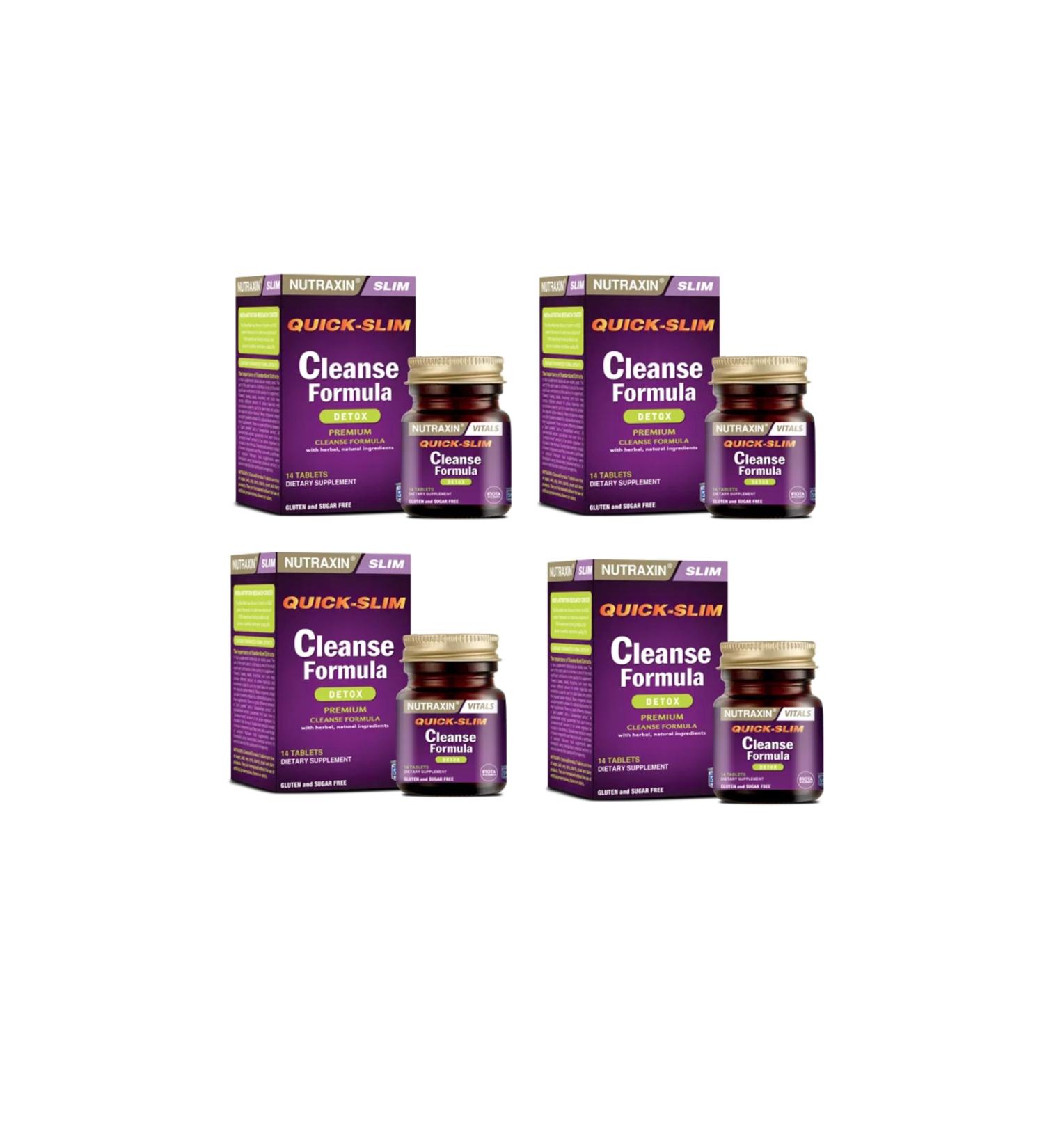 Nutraxin Quick Slim Cleanse Formula 7 Detox 14 Tablets