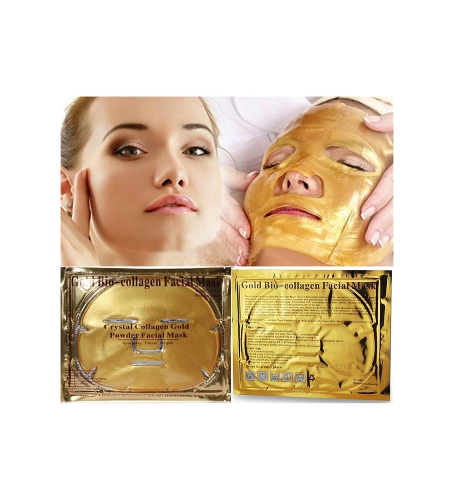 STEP BEAUTY Gold Bio Face Mask - Gold and Collagen Mask 5 Pieces - Buy Online on GoSupps.com