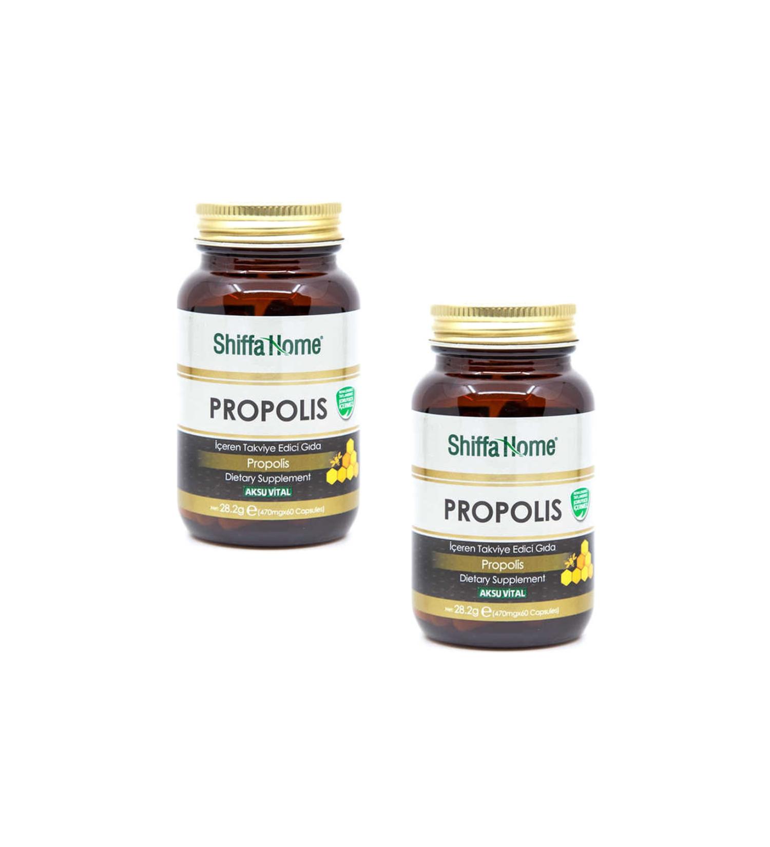 Shiffa Home (AKSUV TAL) Propolis 470 Mg 60 Capsules X 2 Pieces
