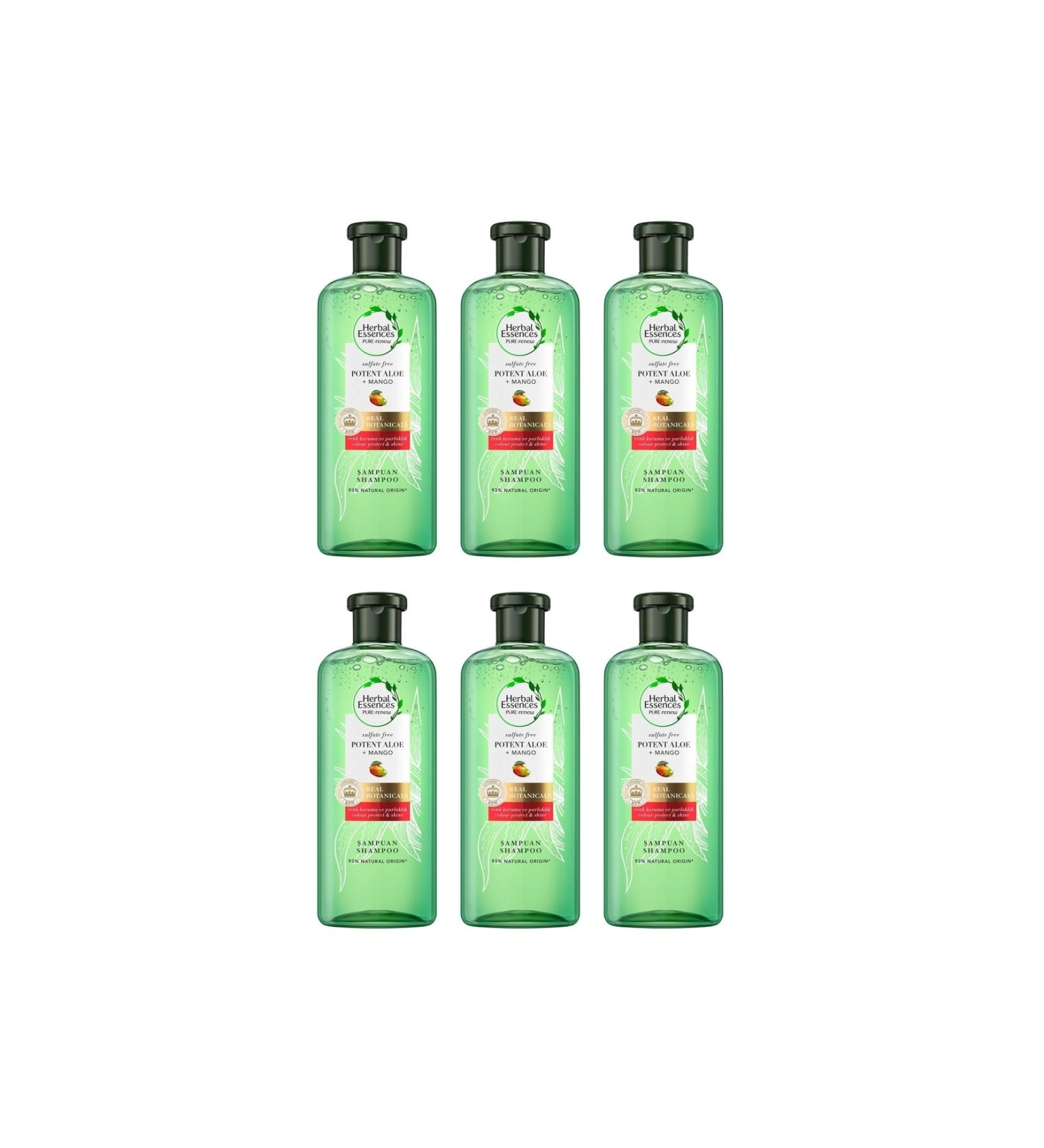 Herbal Essences Sulfate Free Shampoo Aloe Power + Mango 380 ml x 6 Pcs - Buy Online on GoSupps.com