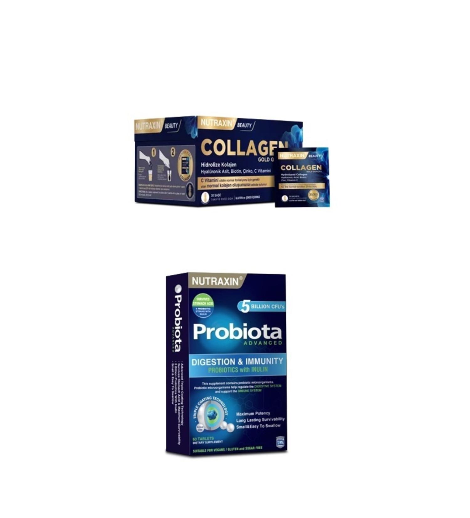 Nutraxin Collagen 30 Sachet 10000 Mg + Probiota 60 Tablets