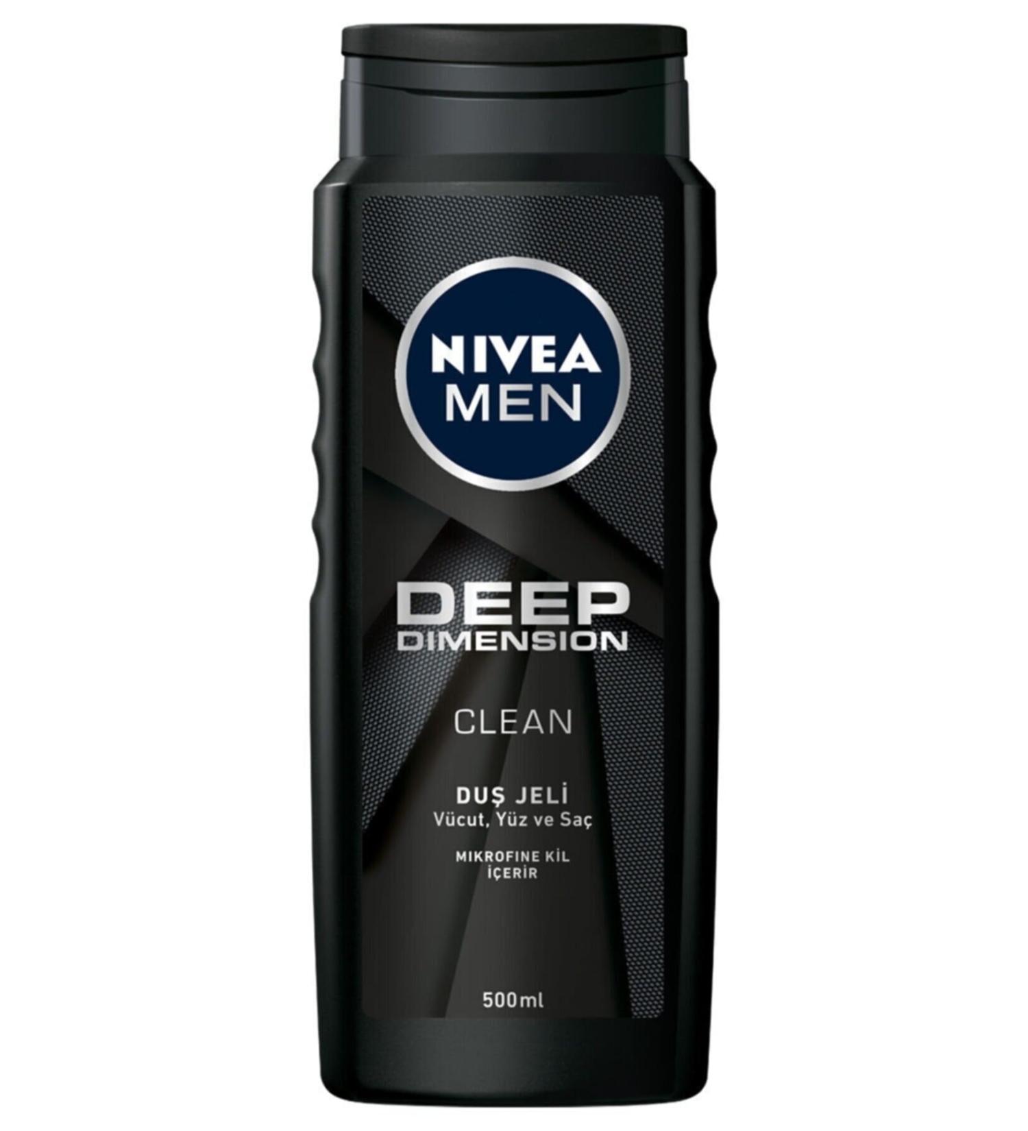 NIVEA Men - Deep Clean Shower Gel with Clay Particles for Men 500ml