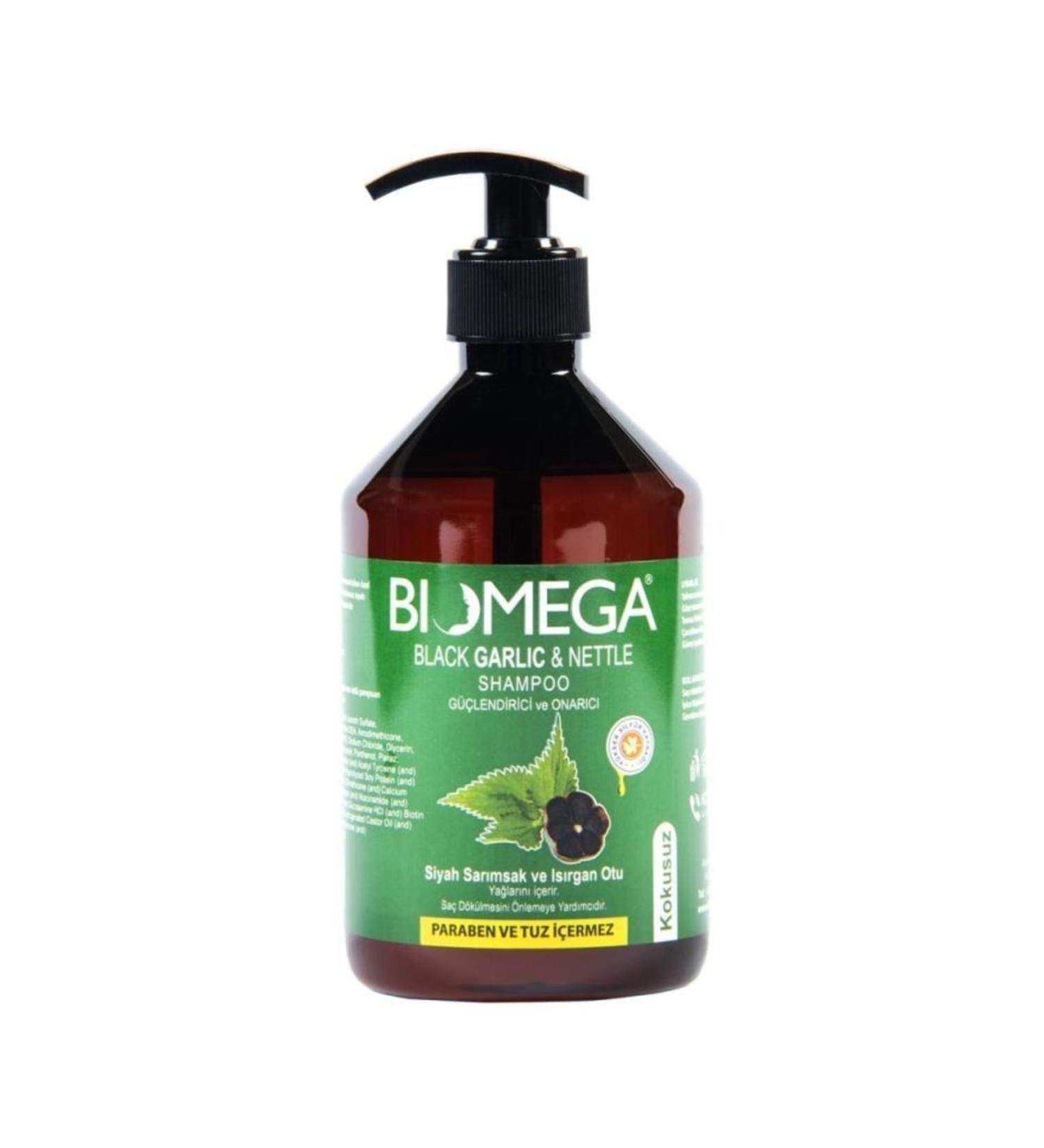 BIOMEGA Black Garlic and Nettle Shampoo 500 ml 8611886003386