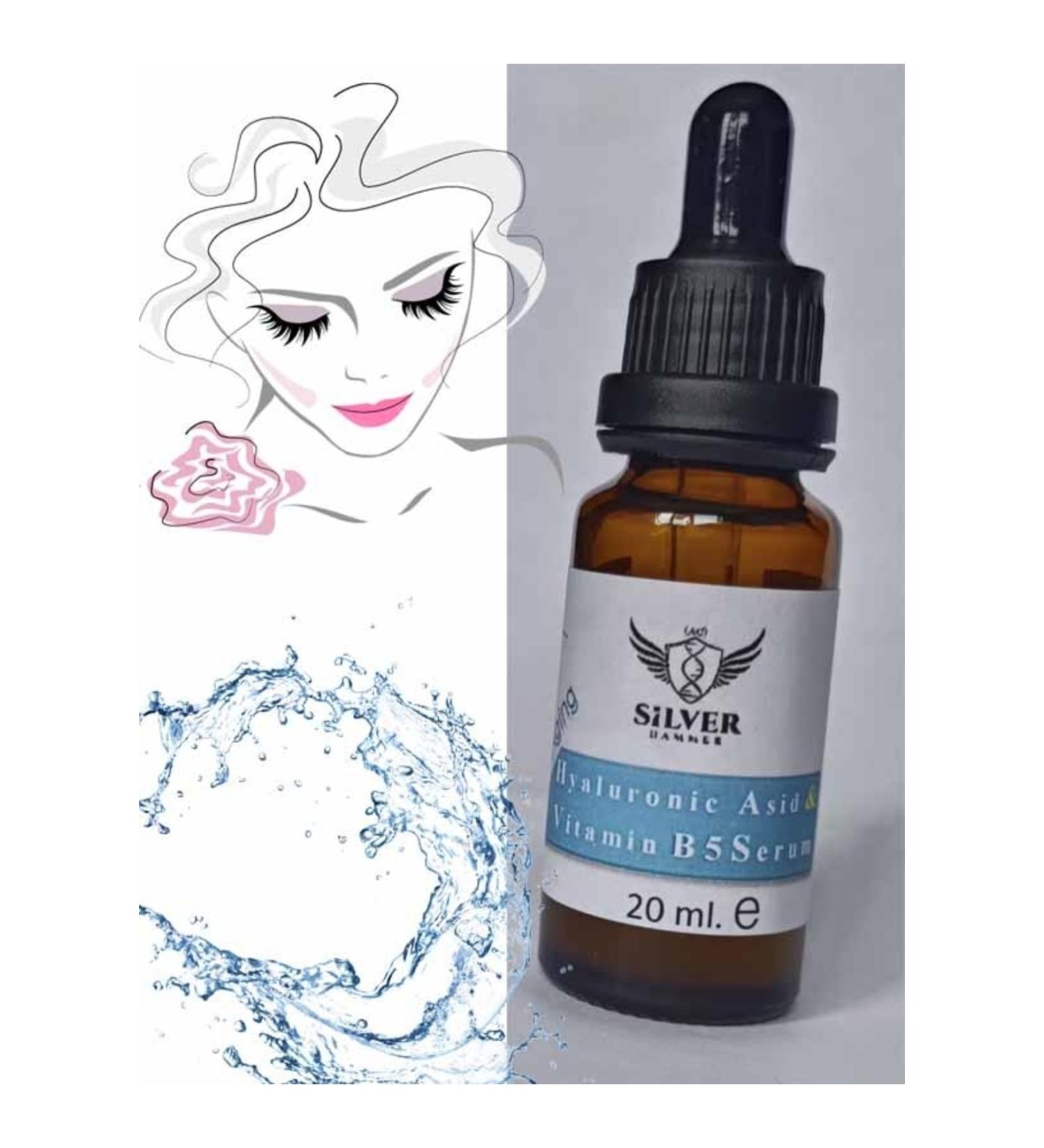 SILVER HAMMER Hyaluronic Acid and Vitamin B5 & B3 Moisturizing and Plumping Serum 20 ml