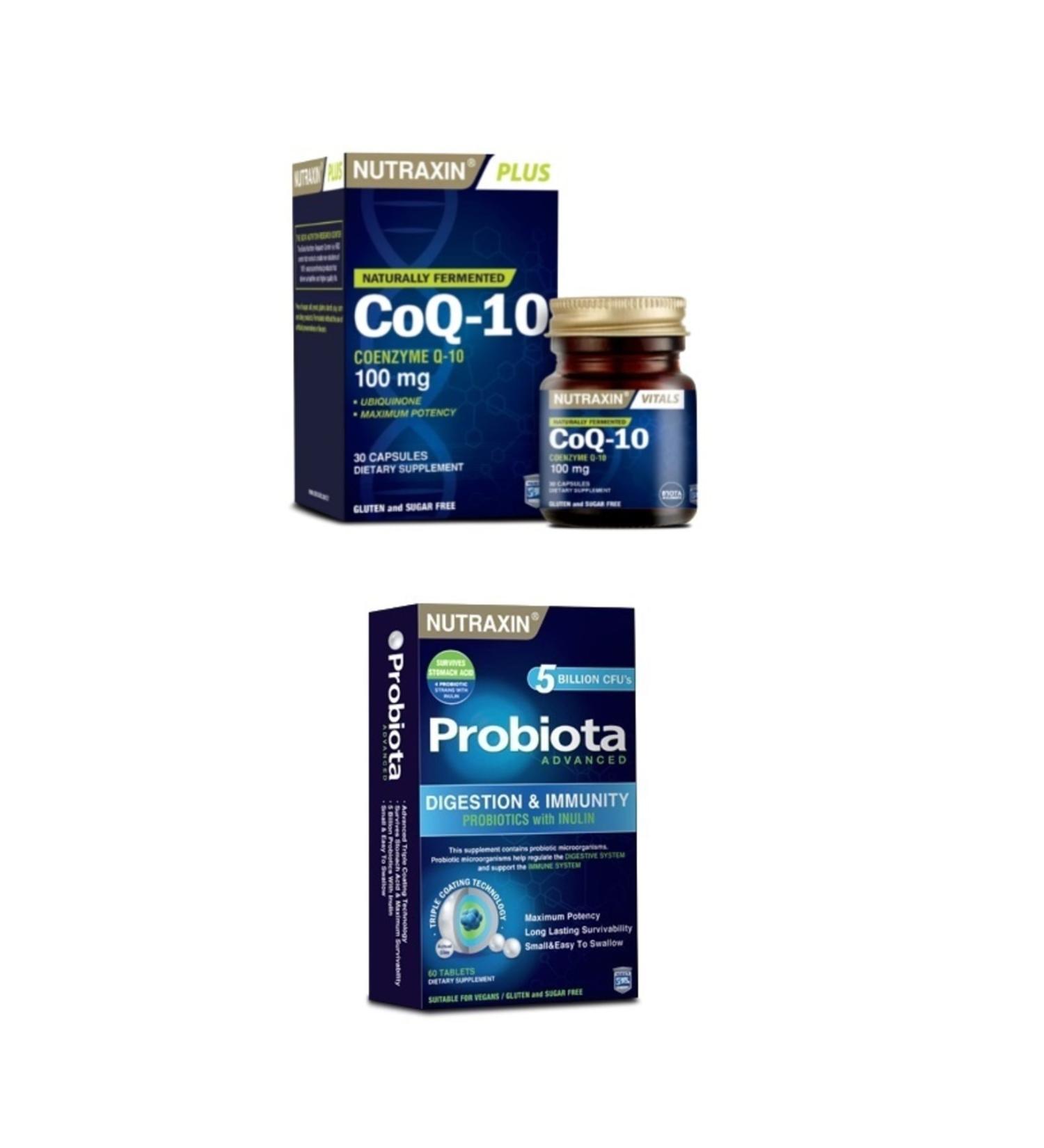 Nutraxin Co Q-10 (100 Mg) 30 Capsules + Probiota 60 Tablets