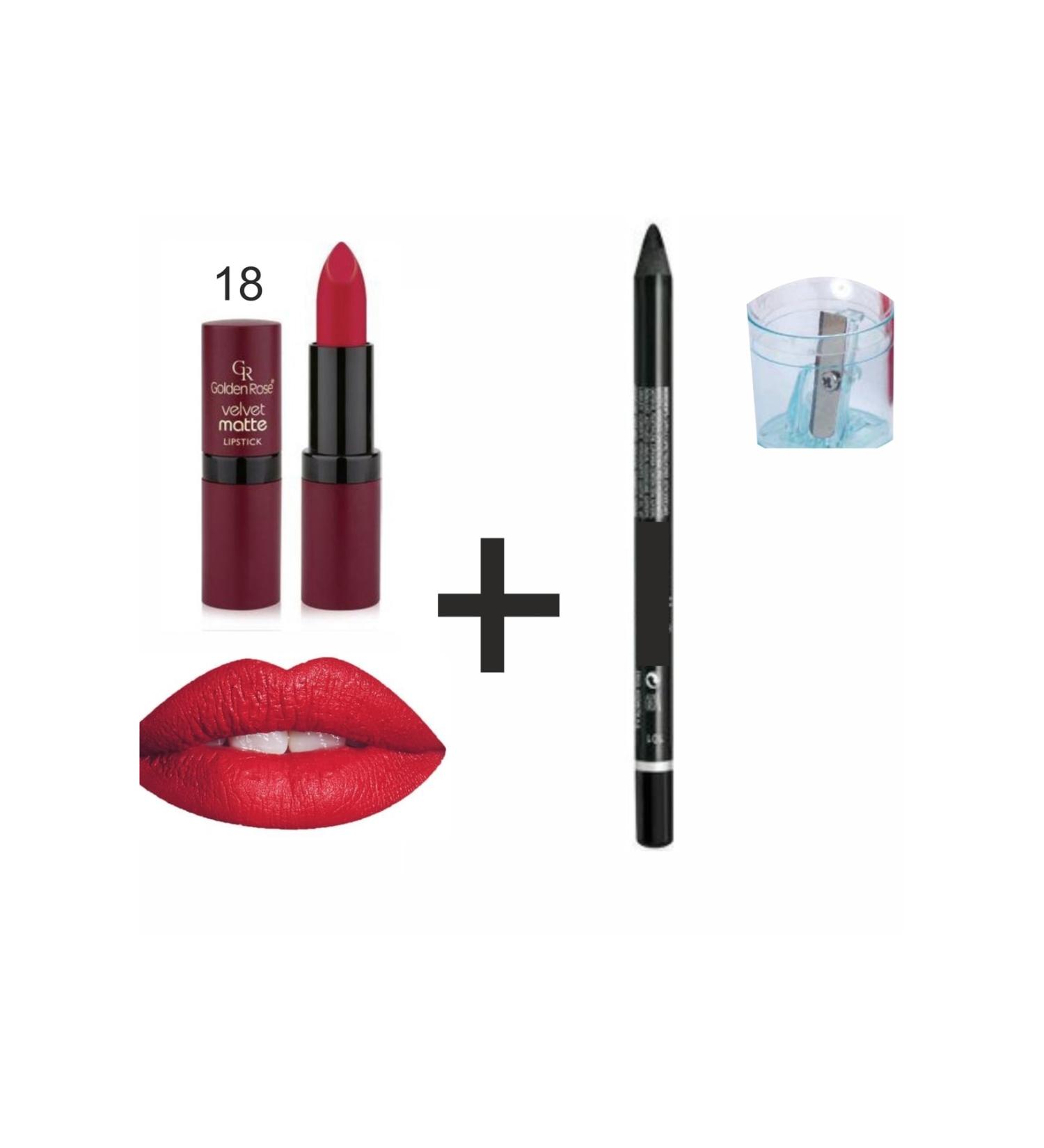 Golden Rose Matte Lipstick - Velvet Matte Lipstick No:18