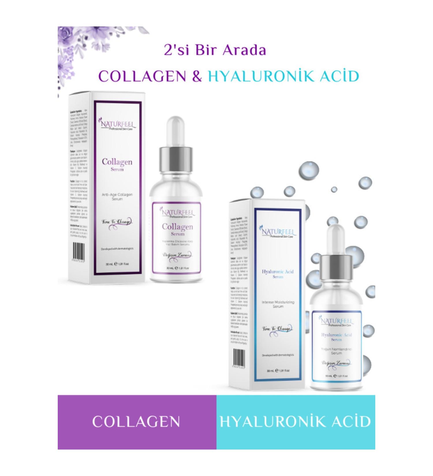 NATURFEEL Hyaluronic Acid Serum + Collagen Serum 2-Pack Care Set