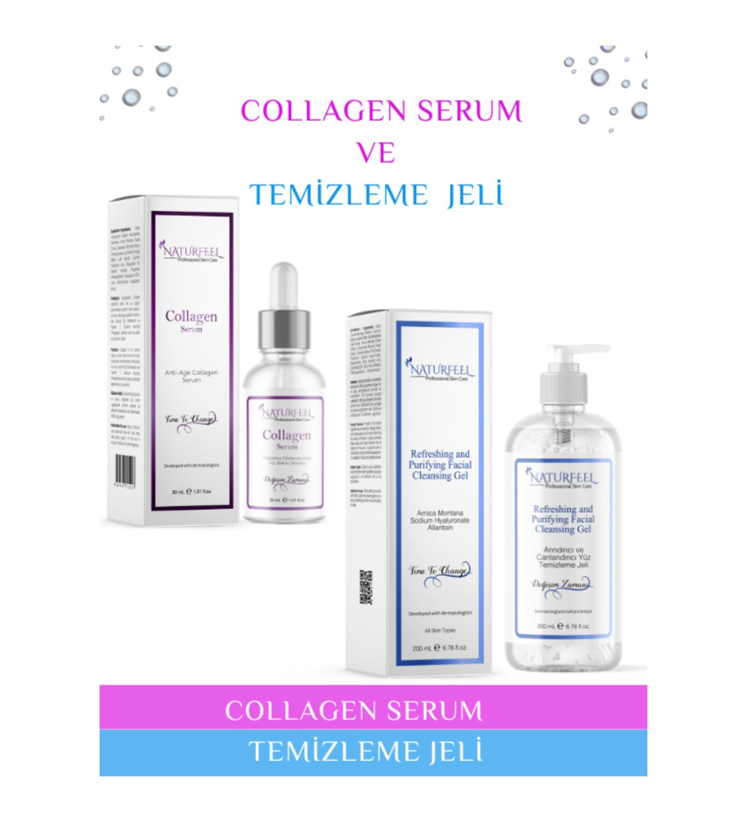 NATURFEEL Collagen Serum and Cleansing Gel