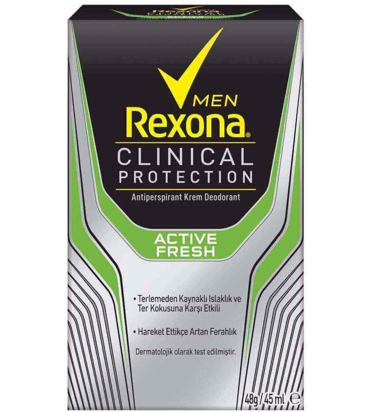 Rexona Cream Deodorant Clinical Protection Active Fresh Men 45 Ml