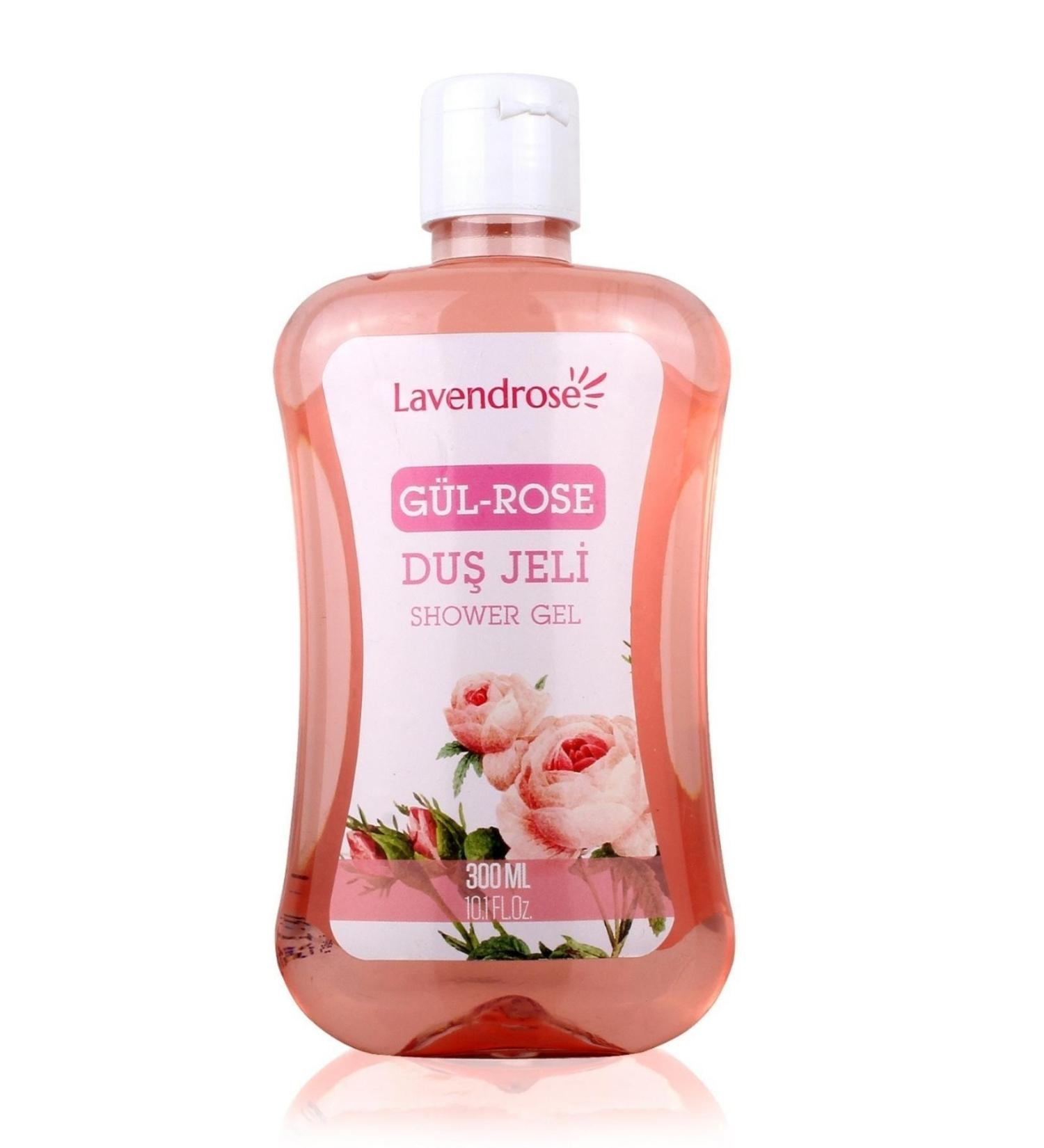 Lavendrose Rose Shower Gel - Intensive Rose Essence Moisturizing Skin Care Natural Rose Shower Gel 300 ml - Buy Online on GoSupps.com