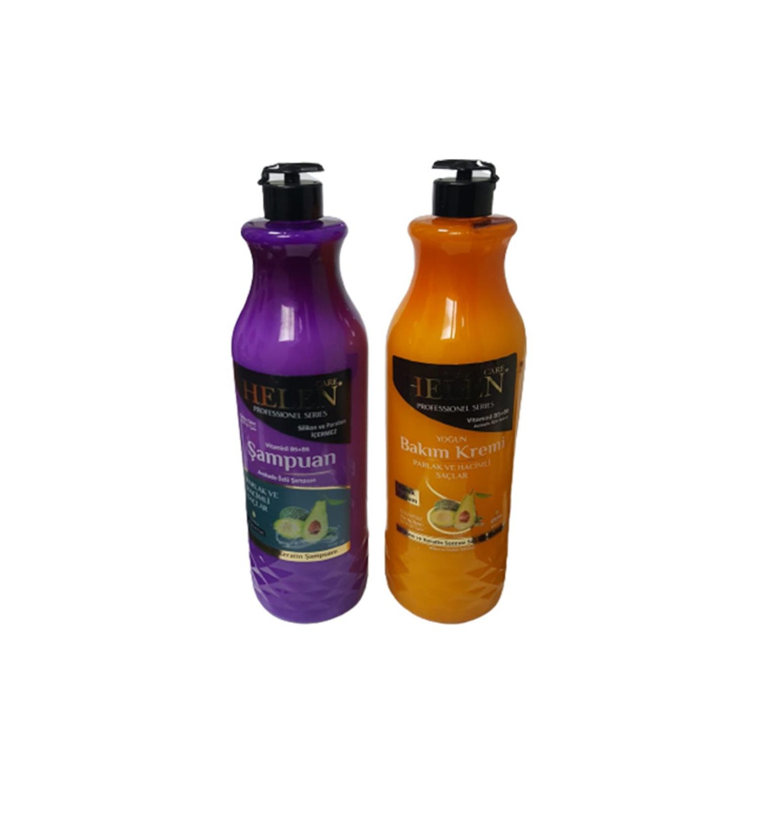 HELEN Avocado Essence Shampoo 1000 Ml + Intensive Care Cream 1000 Ml Set