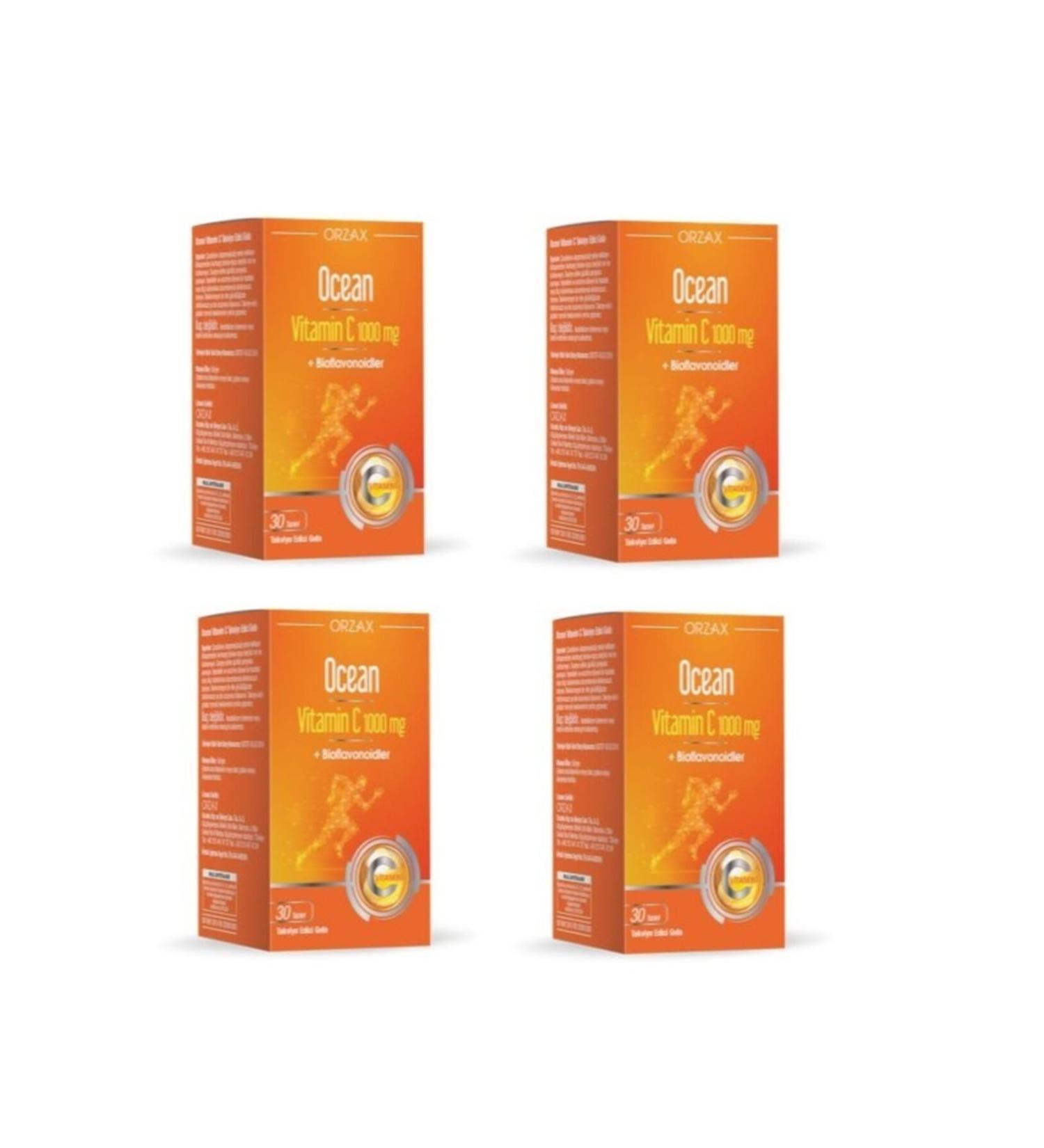 Ocean Ocean Vitamin C 1000 Mg 30 Tablets*4 Pieces
