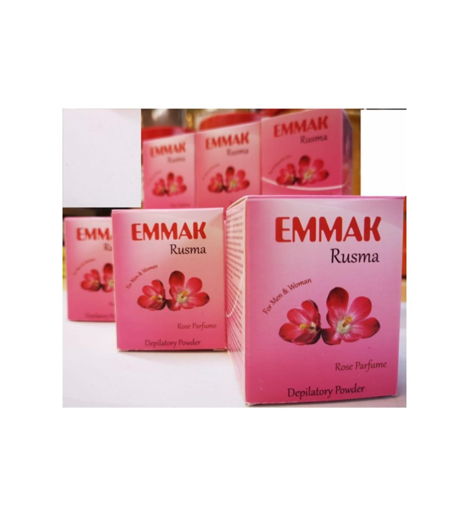 Emmak 3 Pieces Depilatory Powder Rose Scented Rusma 80 gr