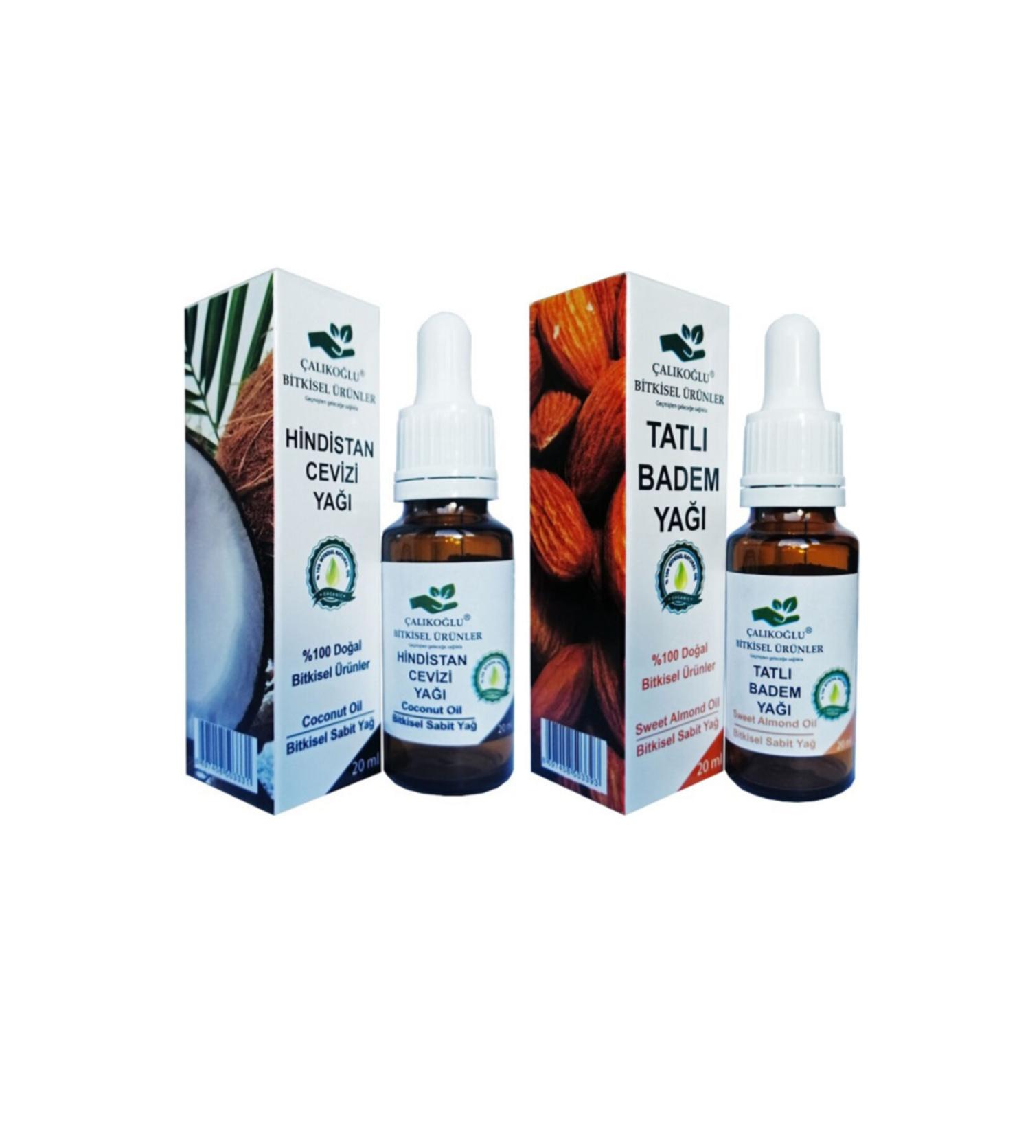 al ko lu Herbal Products Sweet Almond Oil Coconut Oil 2-Pack Advantage Pack 20 Ml