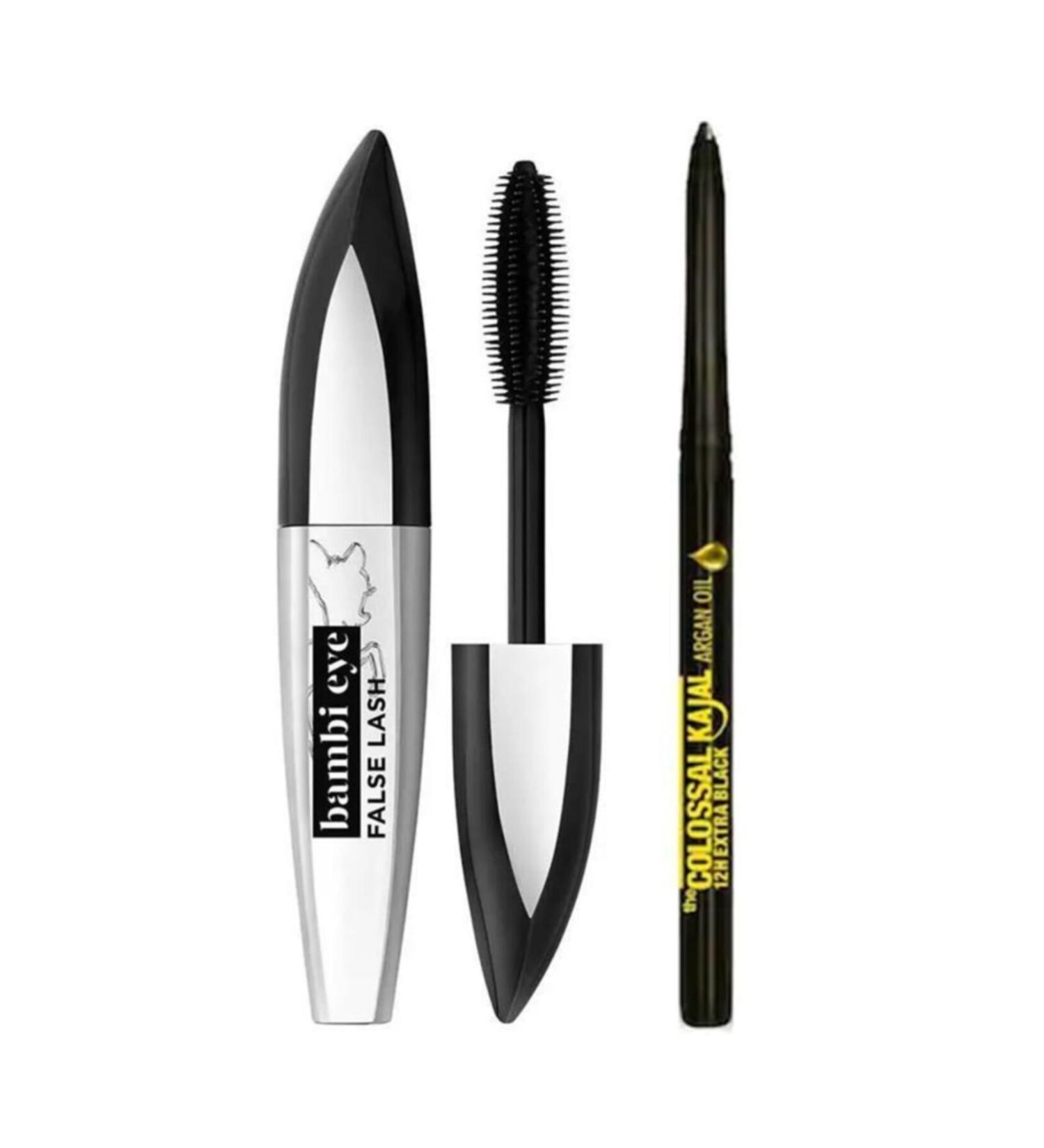 L'Oreal Paris Loreal Ceylan Eye Effect Extra Black Mascara + Maybelline Kajal Eye Pencil - Buy Online on GoSupps.com