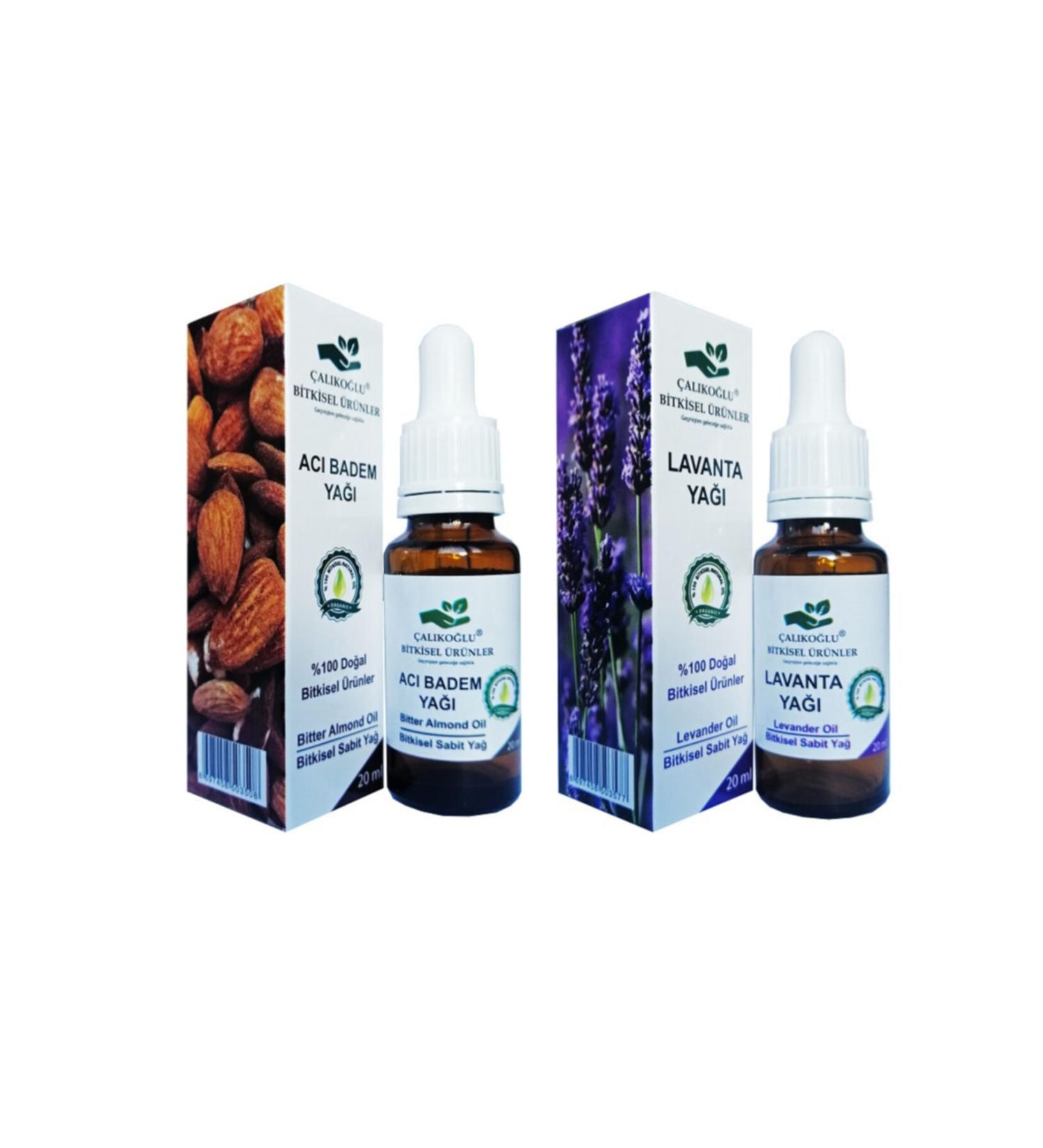 al ko lu Herbal Products Bitter Almond Oil Lavender Oil 2-Pack Advantage Pack 20 Ml