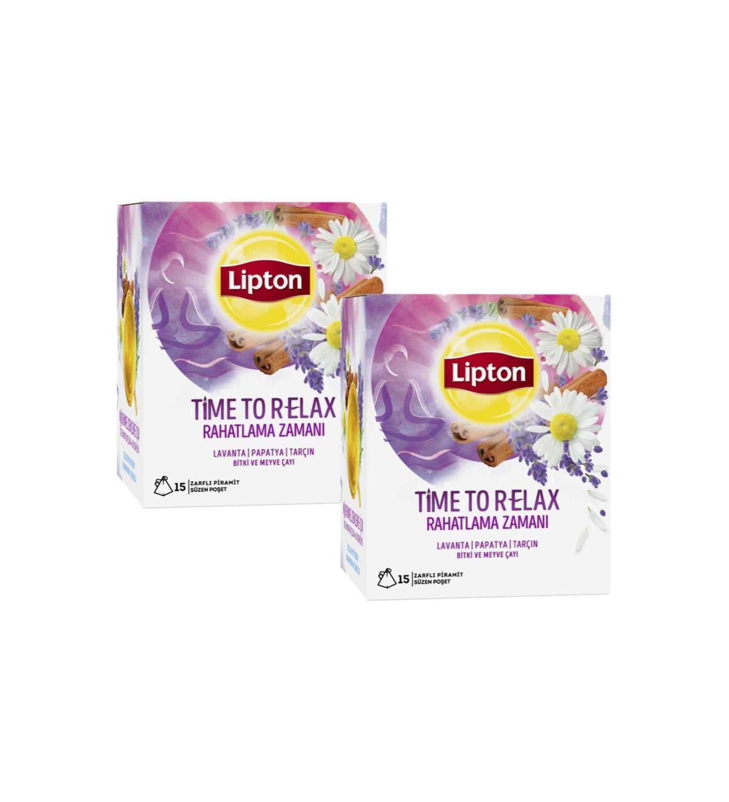 Lipton Time To Relax Cup Herbal Tea Bags 15 x 2 Pcs - Buy Online on GoSupps.com