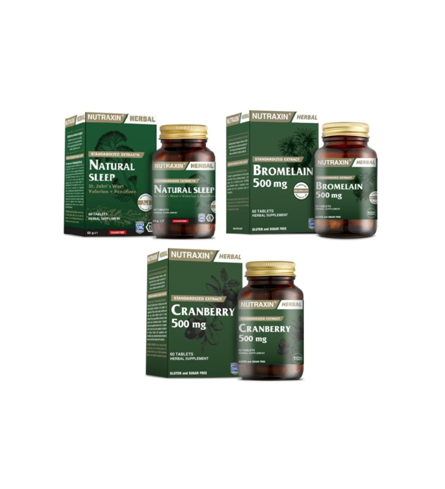 Nutraxin Cranberry+ Bromelain+ Natural Sleep