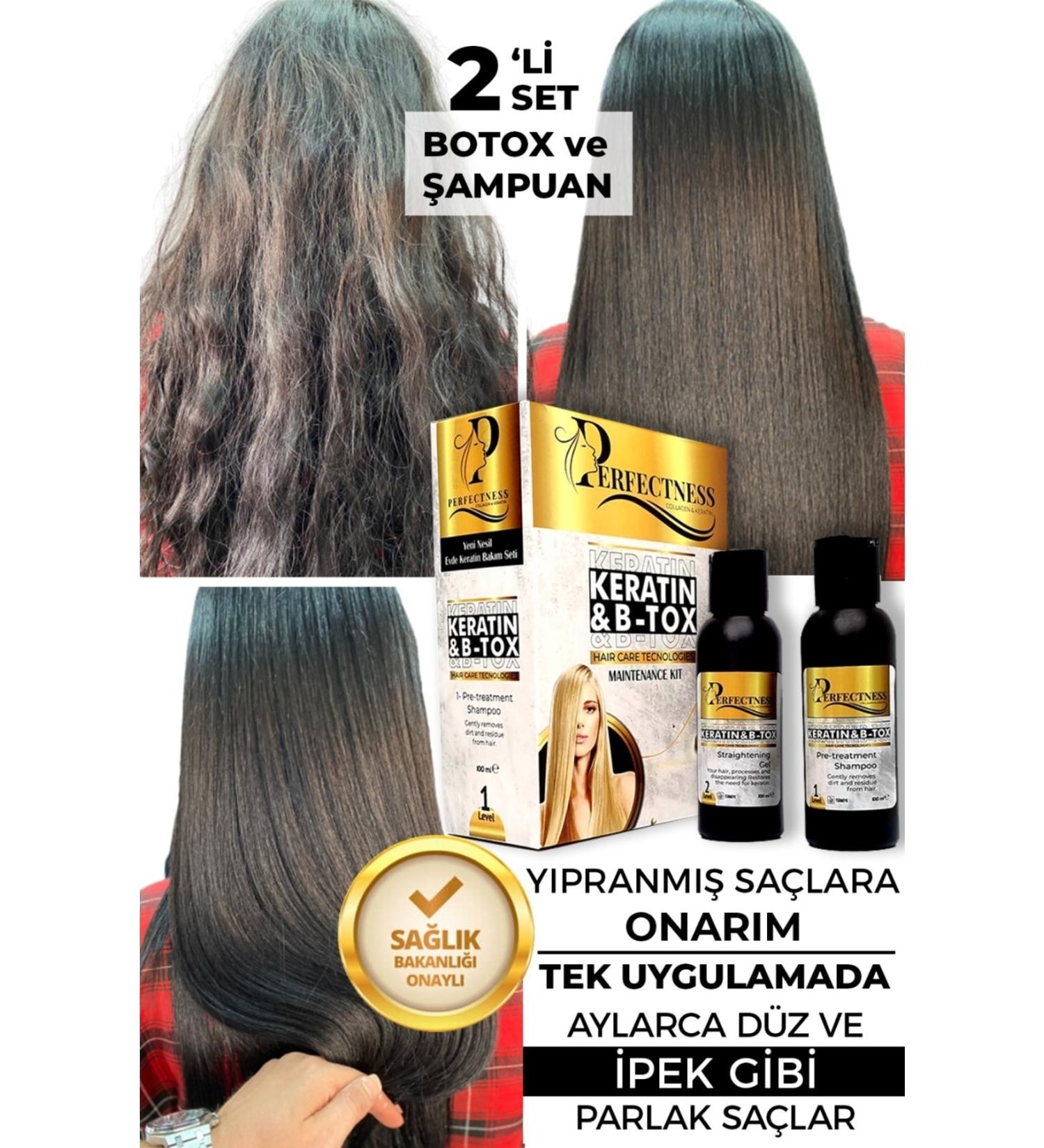 PERFECTNESS Keratin & Botox Hair Care and Shampoo 2 Pack - Ministry of Health Approved - Buy Online on GoSupps.com