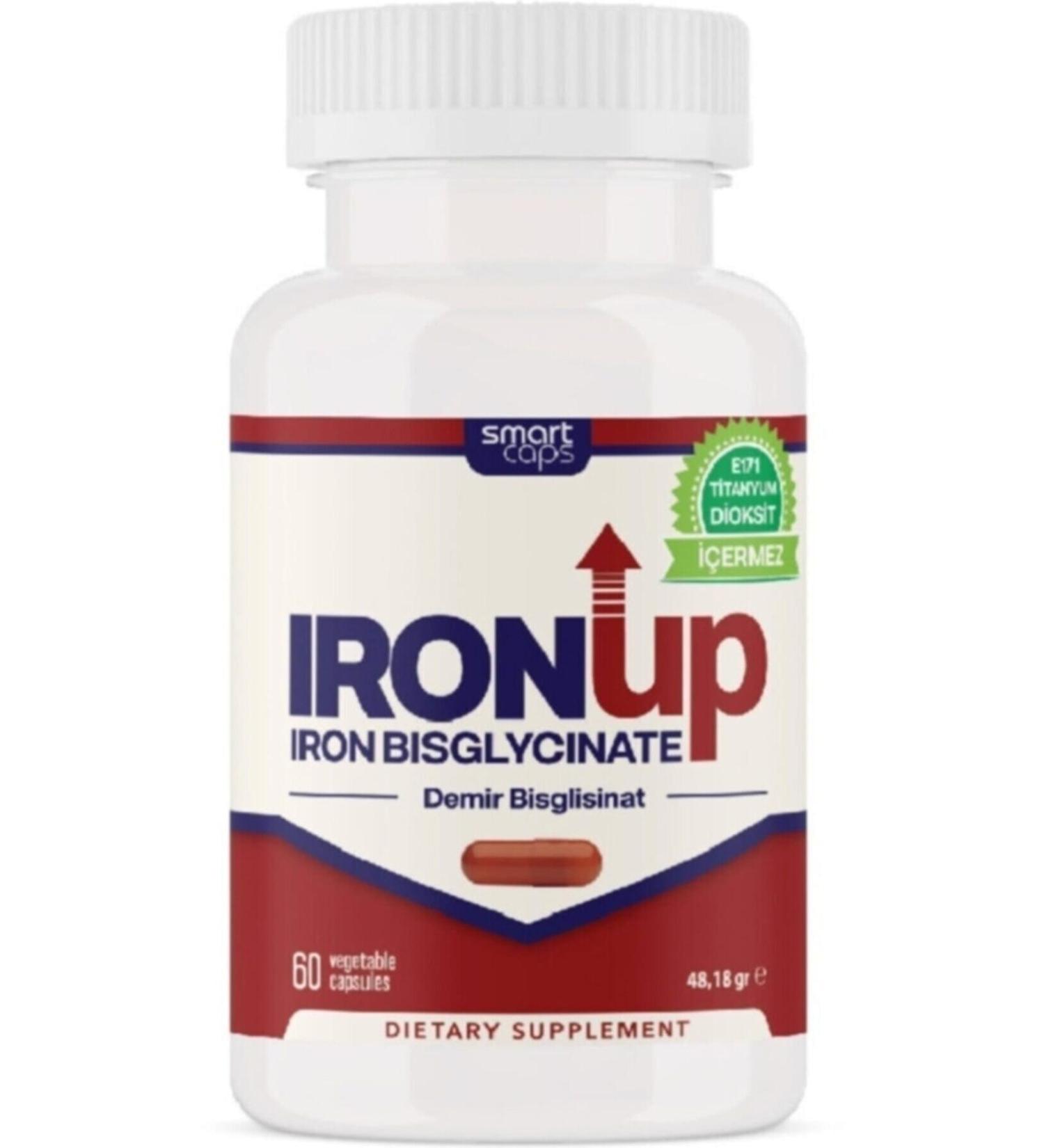 Smartcaps Ironup 60 Herbal Tablet Iron Bisglycinate