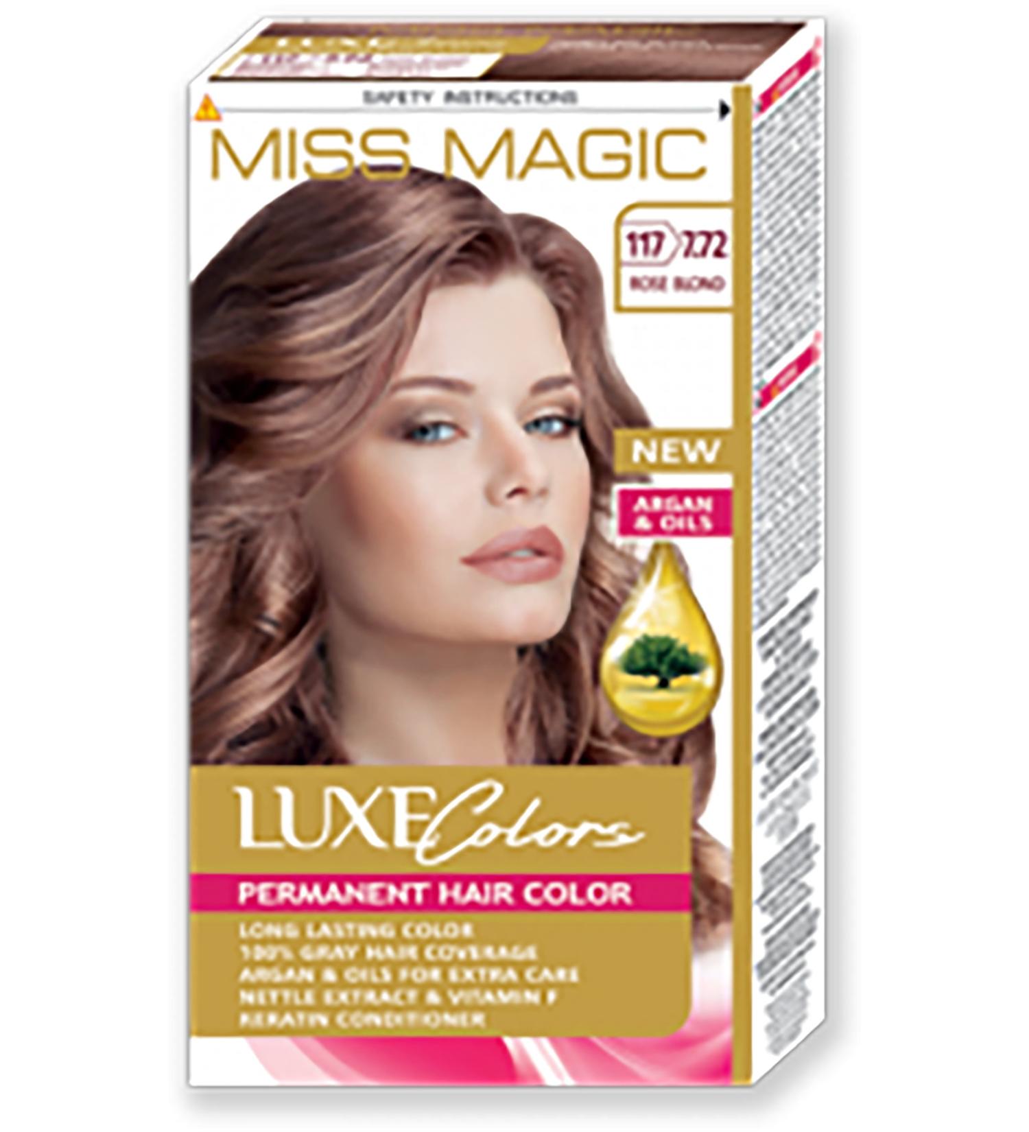 Miss Magic Hair Dye (Set Dye) Pink Yellow 7.72 (117 Rose Blond)