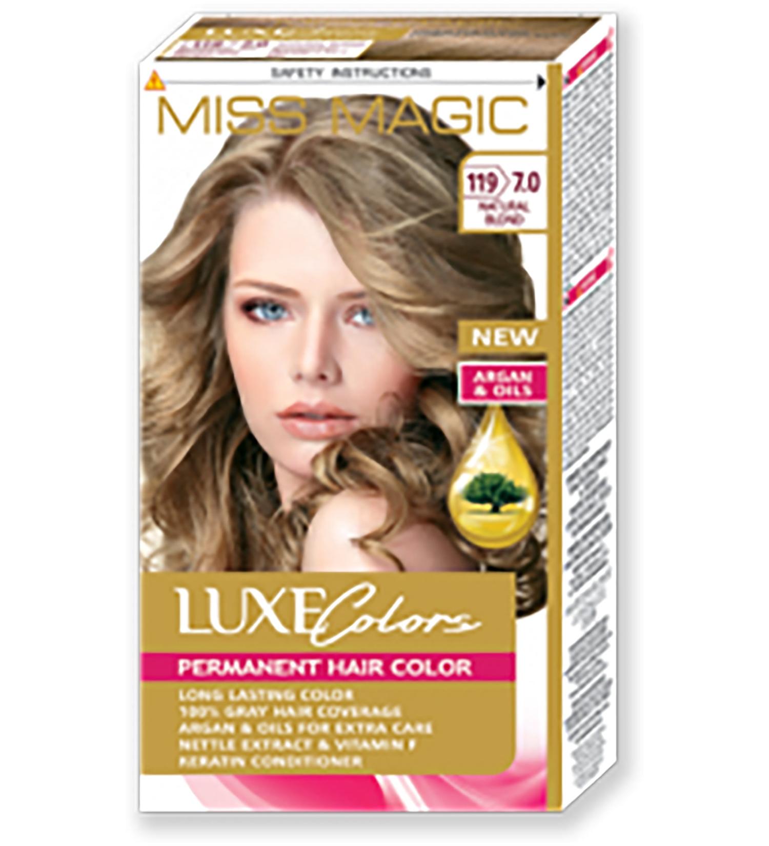Miss Magic Hair Dye (Set Dye) Yellow 7.0 (119 Natural Blond)