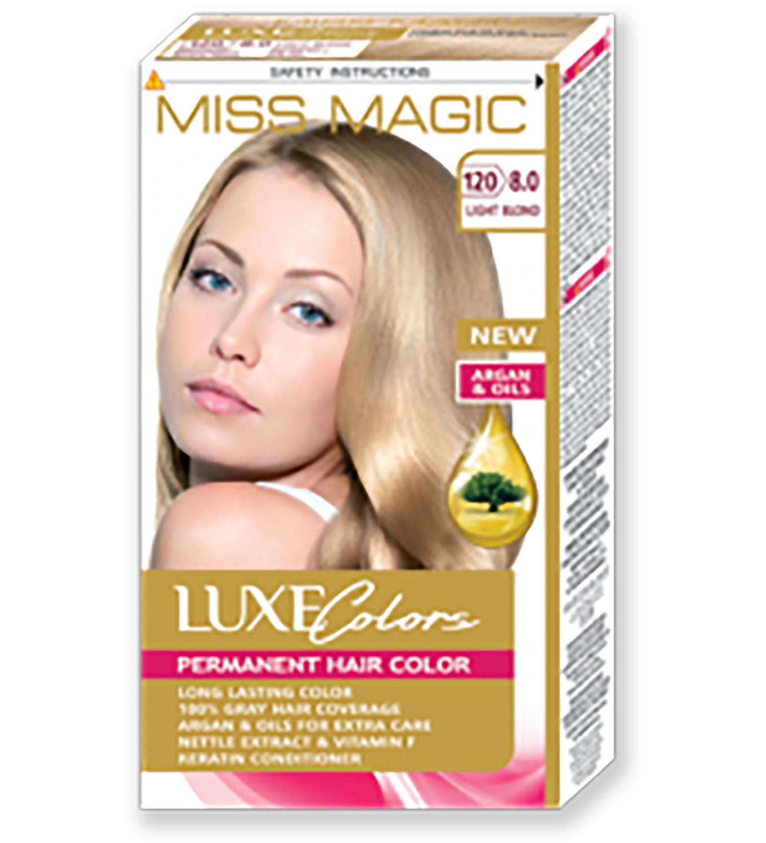 Miss Magic Hair Dye (Set Dye) Light Blonde 8.0 (120 Light Blonde)