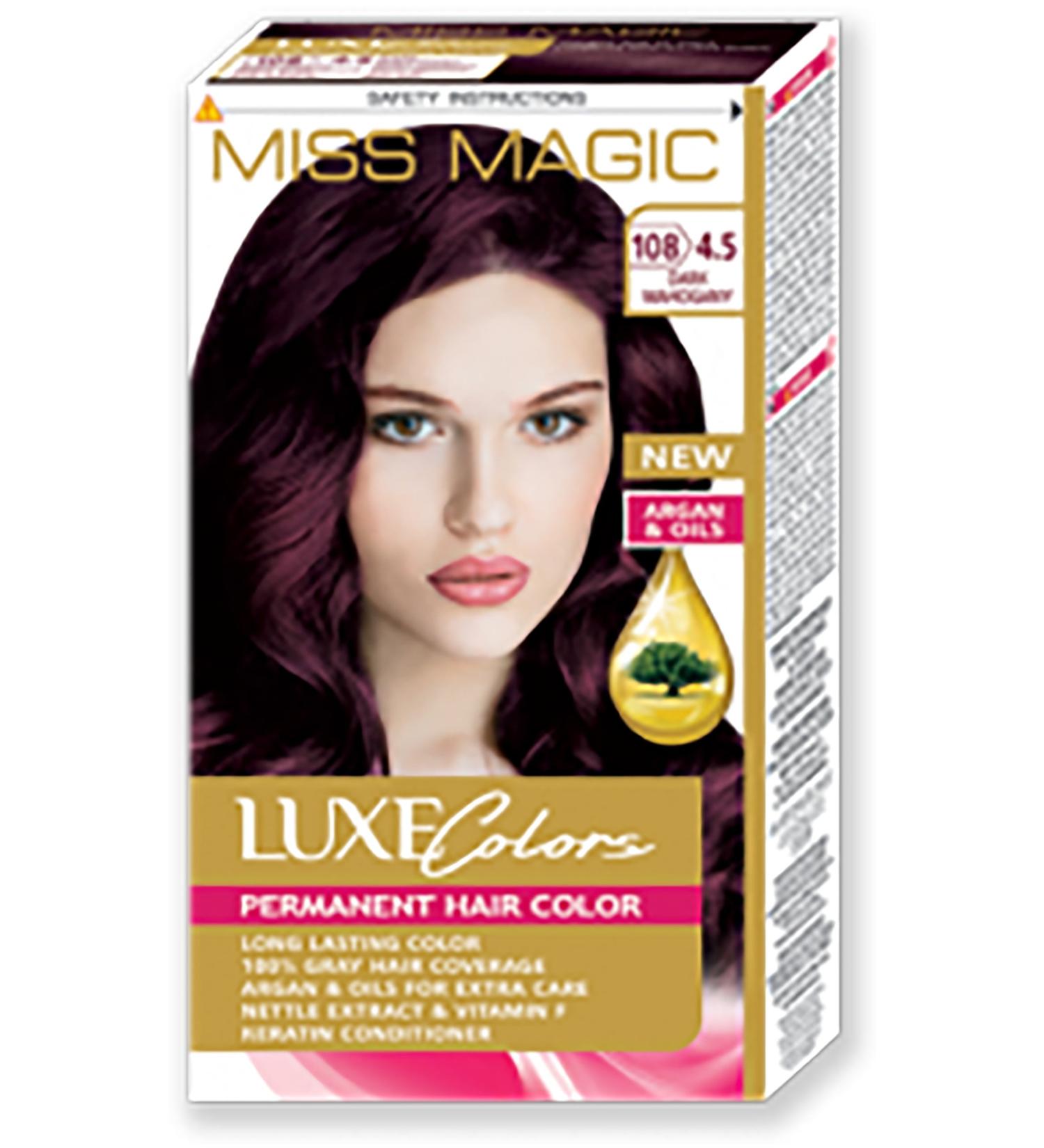 Miss Magic Hair Dye (set Dye) Dark Red 4.5 (108 Dark Mahogany)