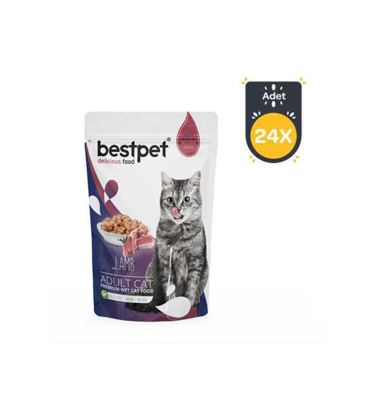 Bestpet Lamb Meat Jelly Cat Wet Food 85 Gr X 24 Pieces