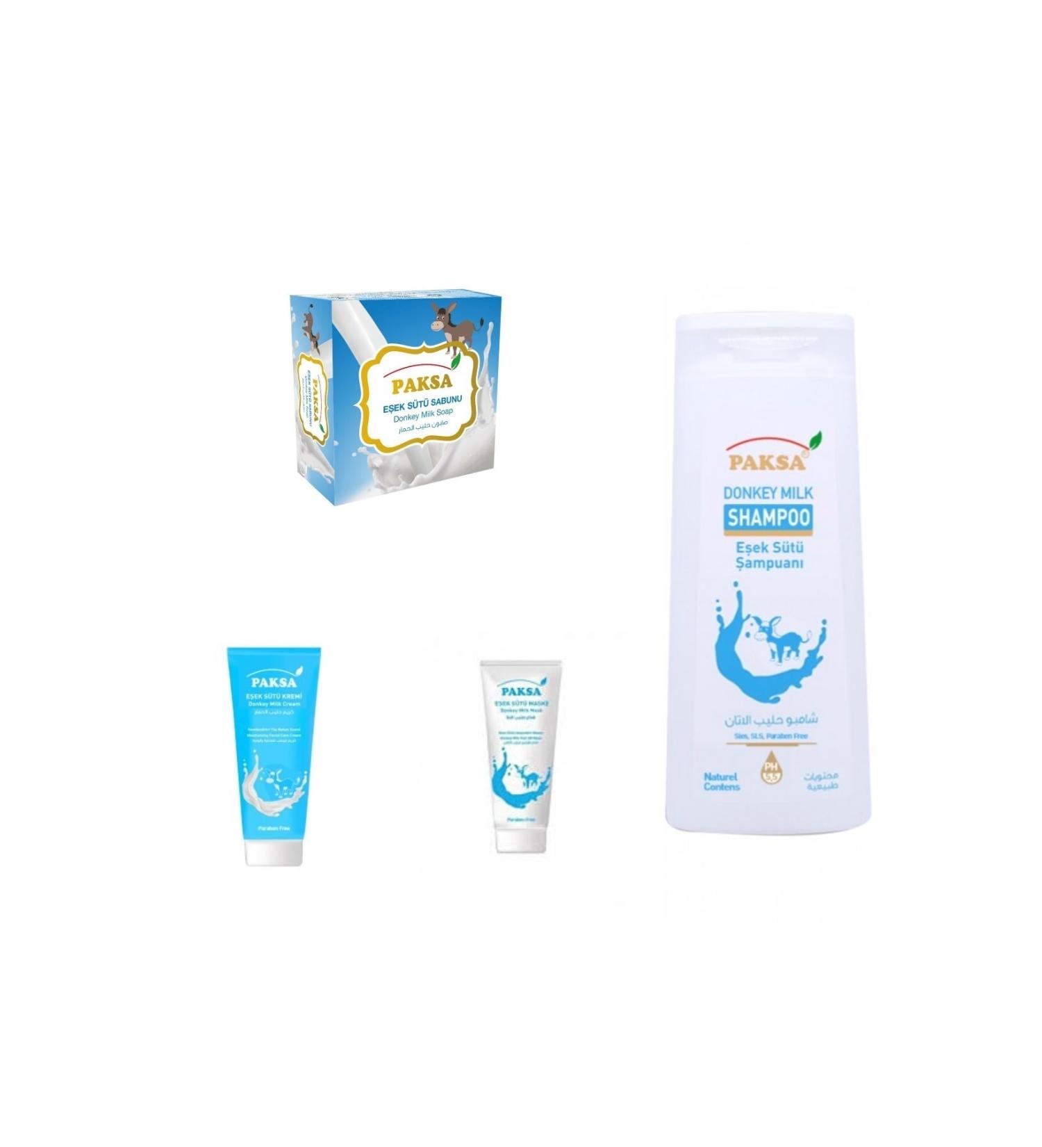 Paksa Donkey Milk Series Cream-Mask-Shampoo-Soap 4 Piece Set - Buy Online on GoSupps.com