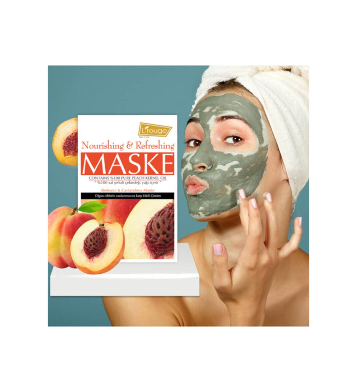 L'ROUGE Nourishing & Refreshing Nourishing Revitalizing Mask / Pure Peach Kernel Oil 6x15 ml