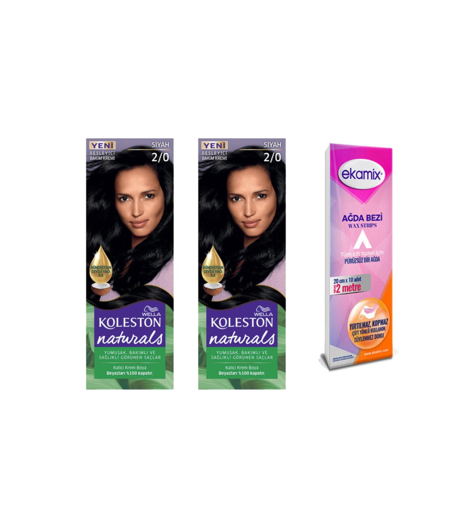 Wella Naturals Tube Dye 2-0 Black 2 Pieces