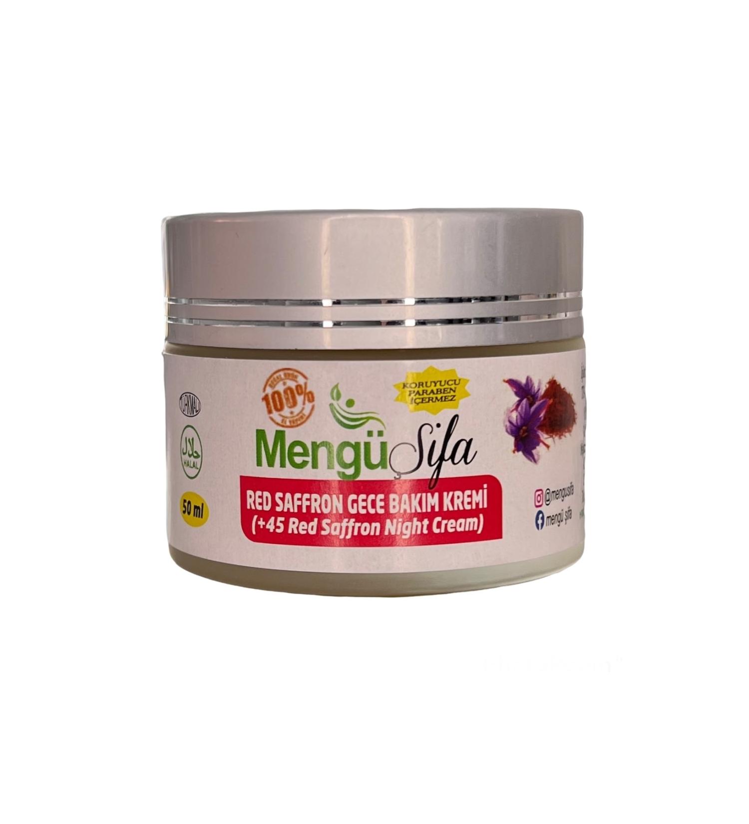 meng healing Saffron Firming 45 Night Moisturizing Care Cream 50ml