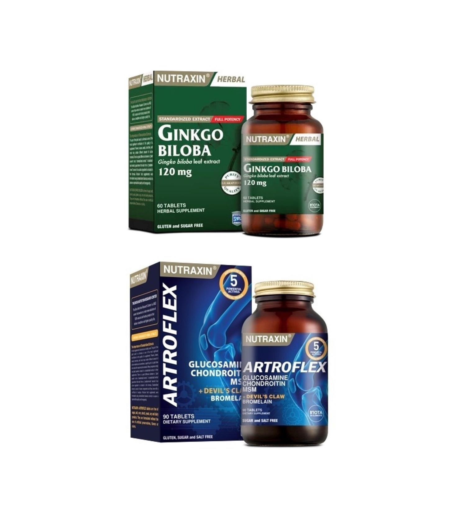 Nutraxin Ginkgo Biloba 60 Tablets + Artroflex 90 Tablets