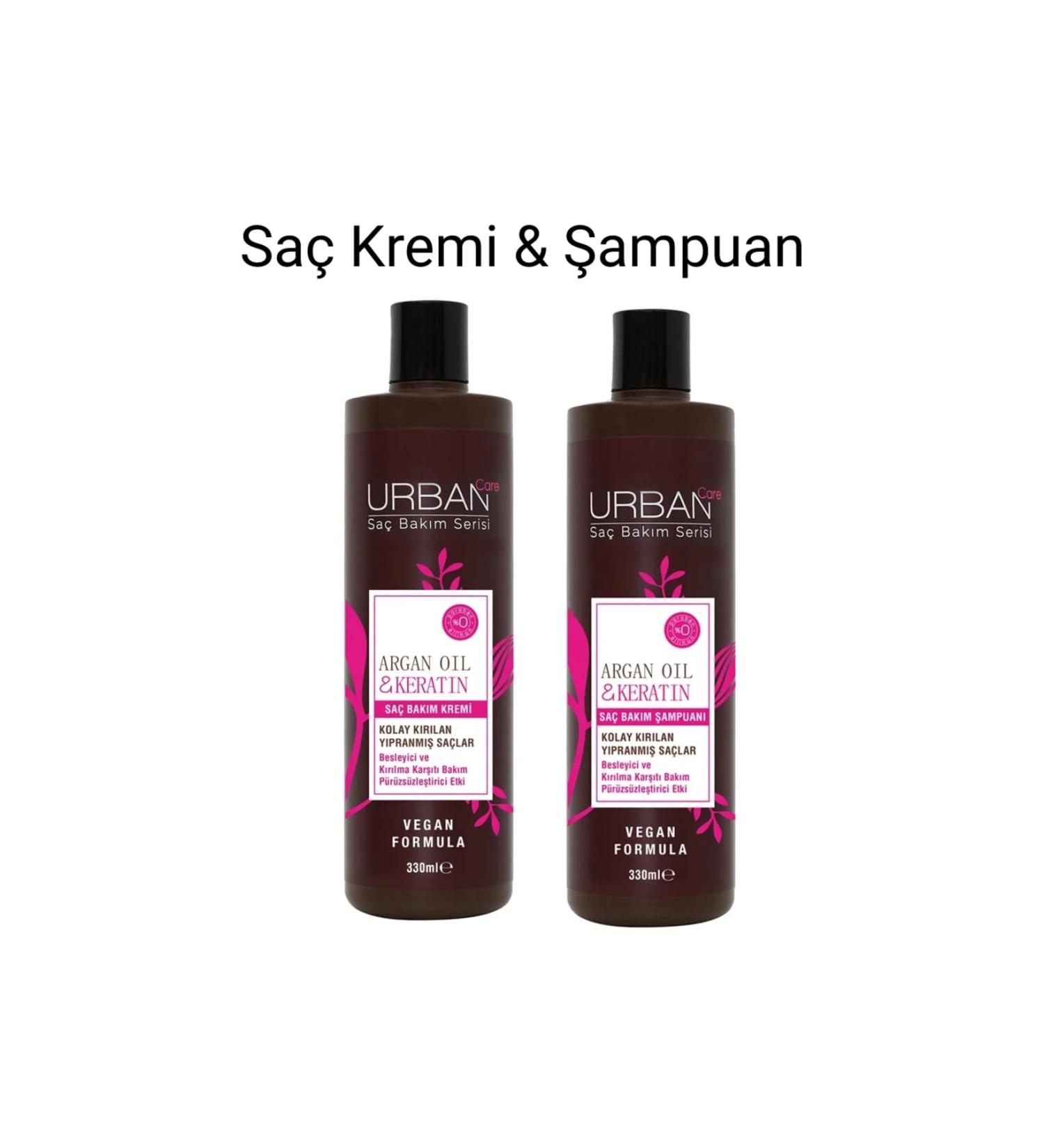 Urban Care Argan & Keratin Shampoo & Conditioner 330ml 2-Piece Set